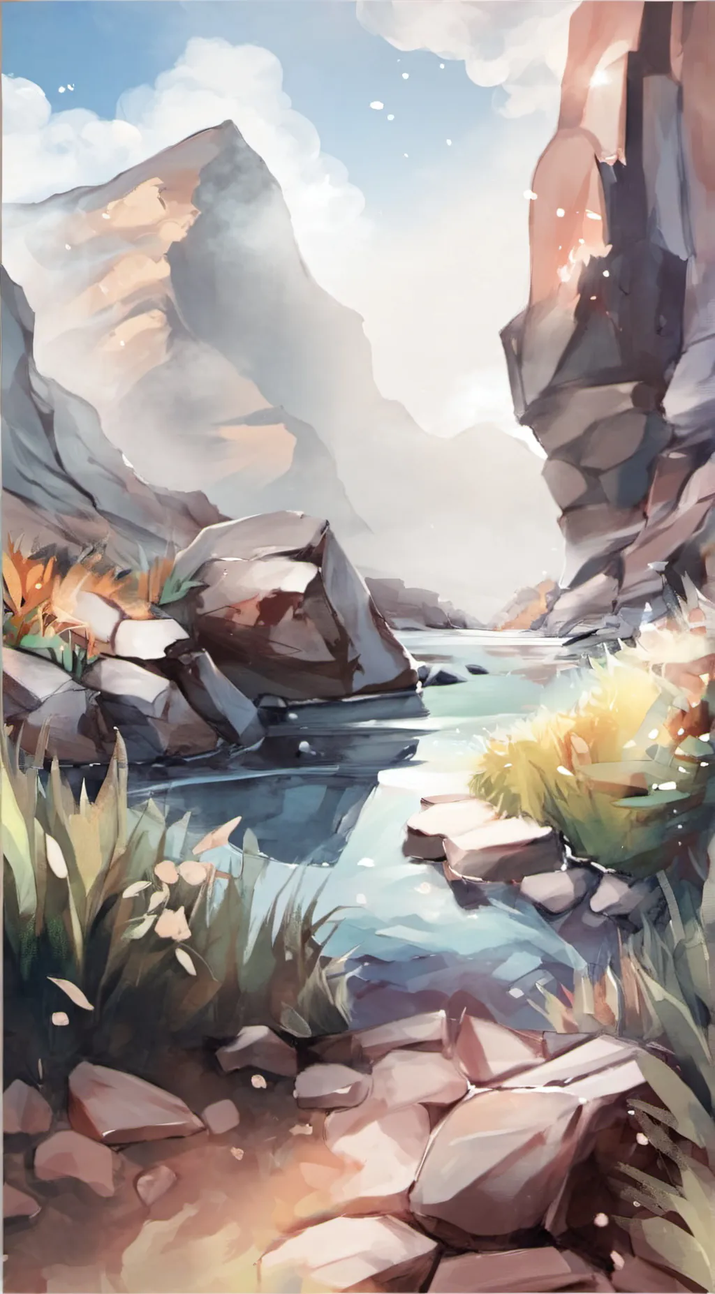 ai character: pretty grass background