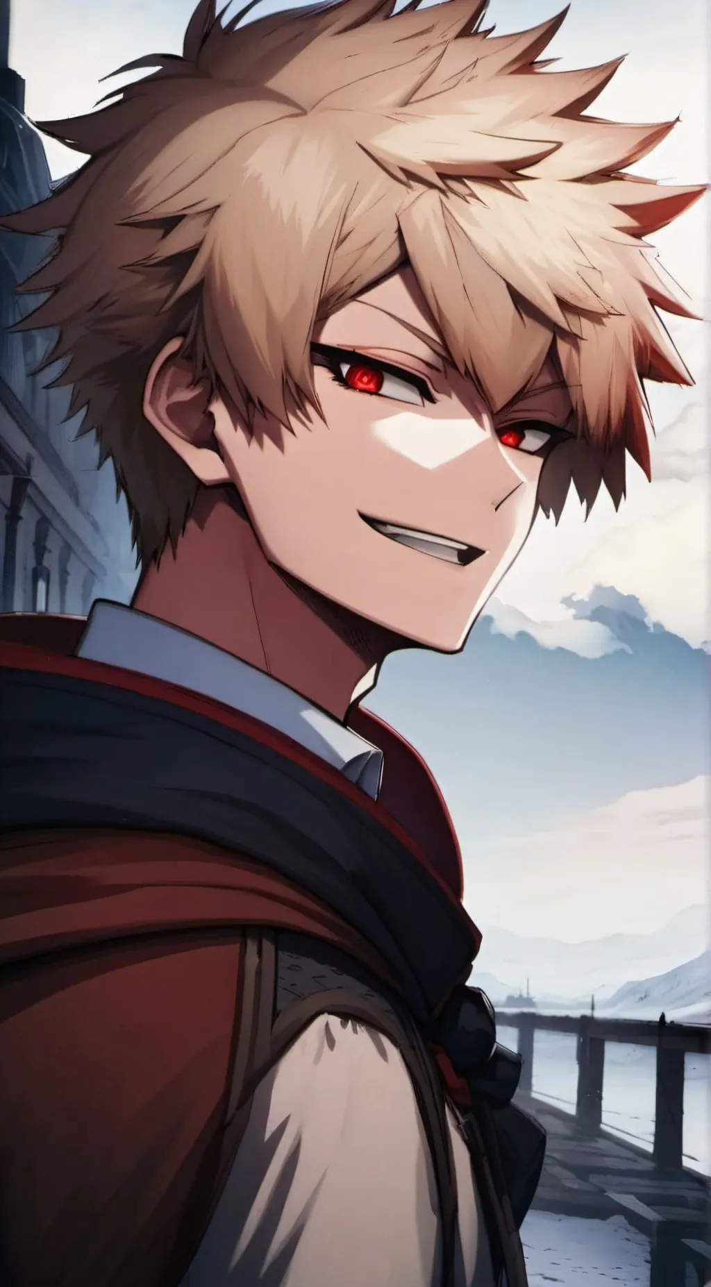 ai character: Bakugo kastuki  background