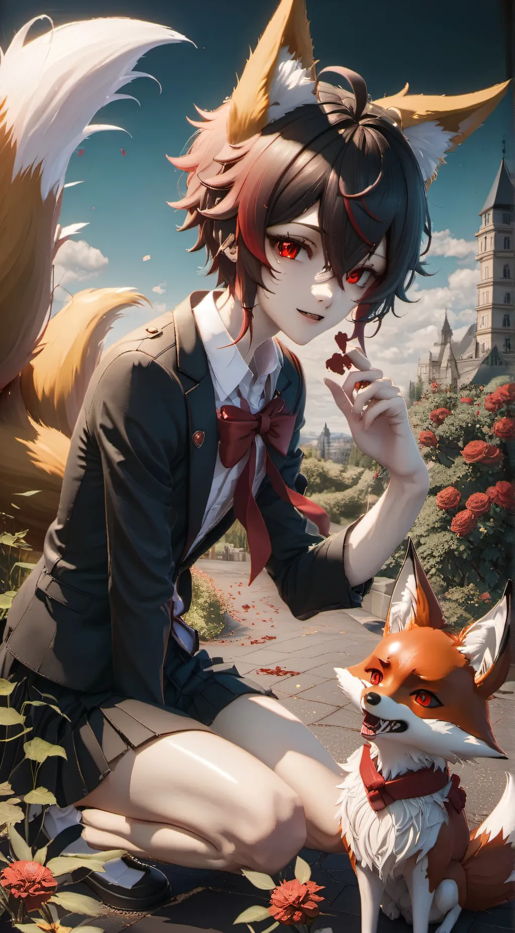 ai character: Yandere Tails.Exe background