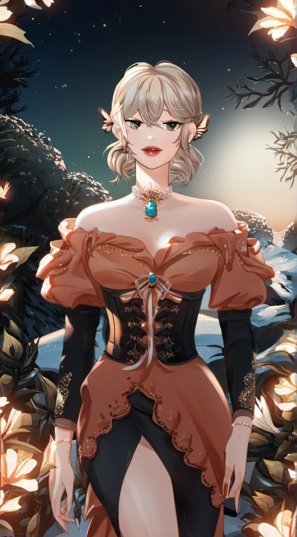 ai character: Violet background