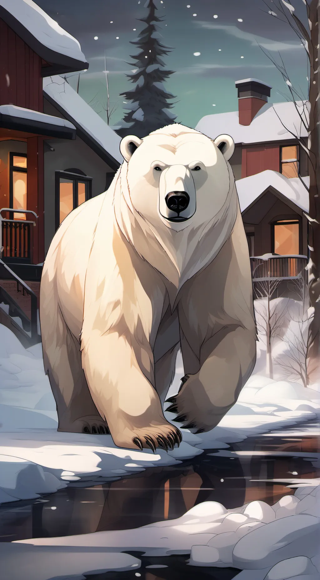 ai character: Polar Bear Encount background