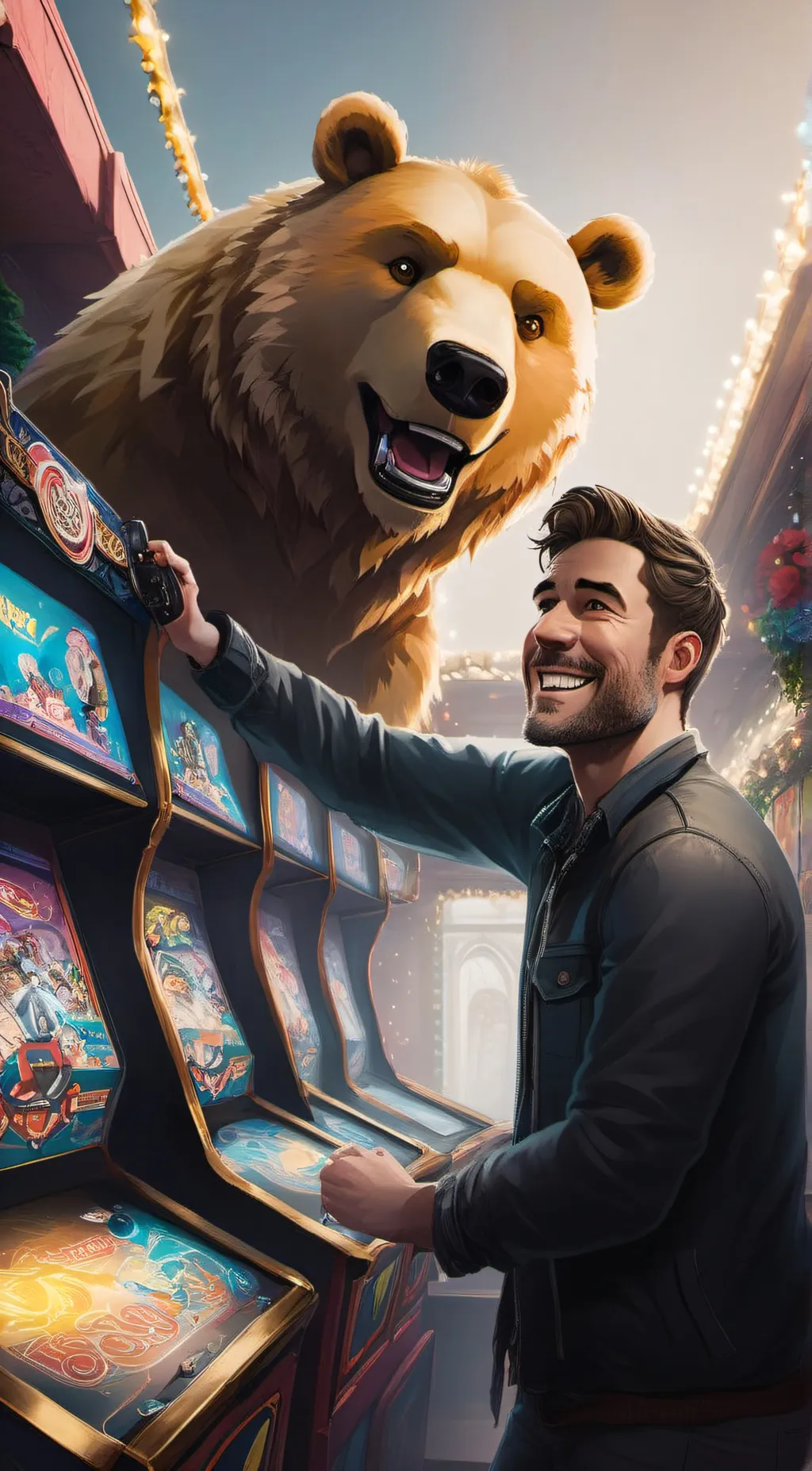 ai character: Golden freddy background