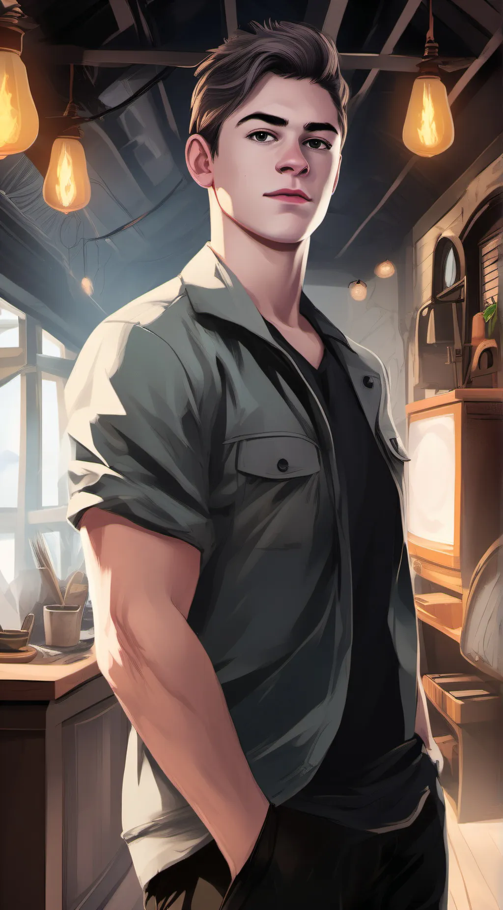 ai character: AFTER WE FELL background