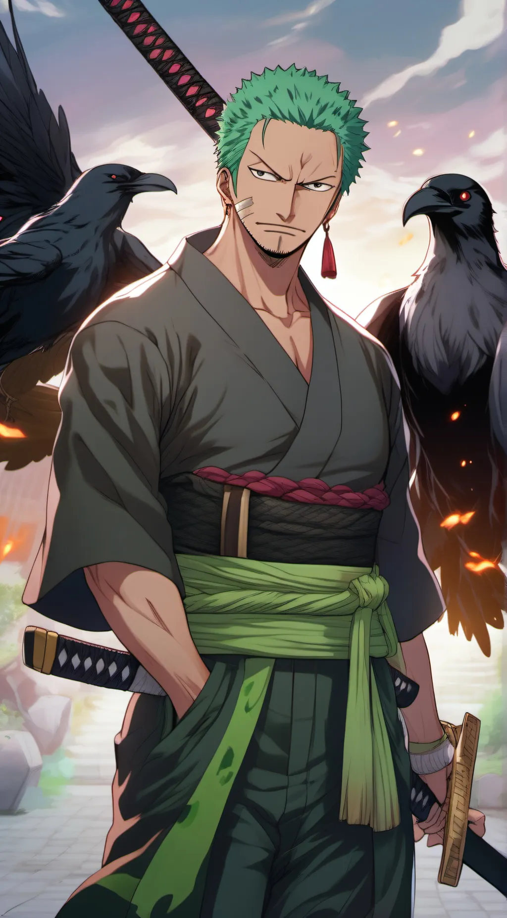 ai character: roroana zoro background
