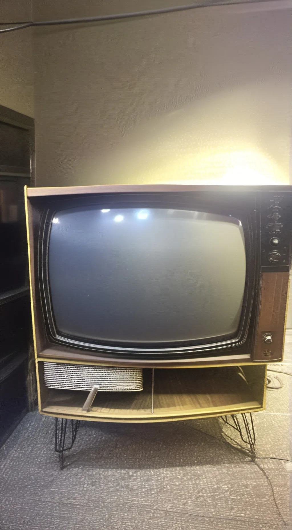 ai character: Old tv  background