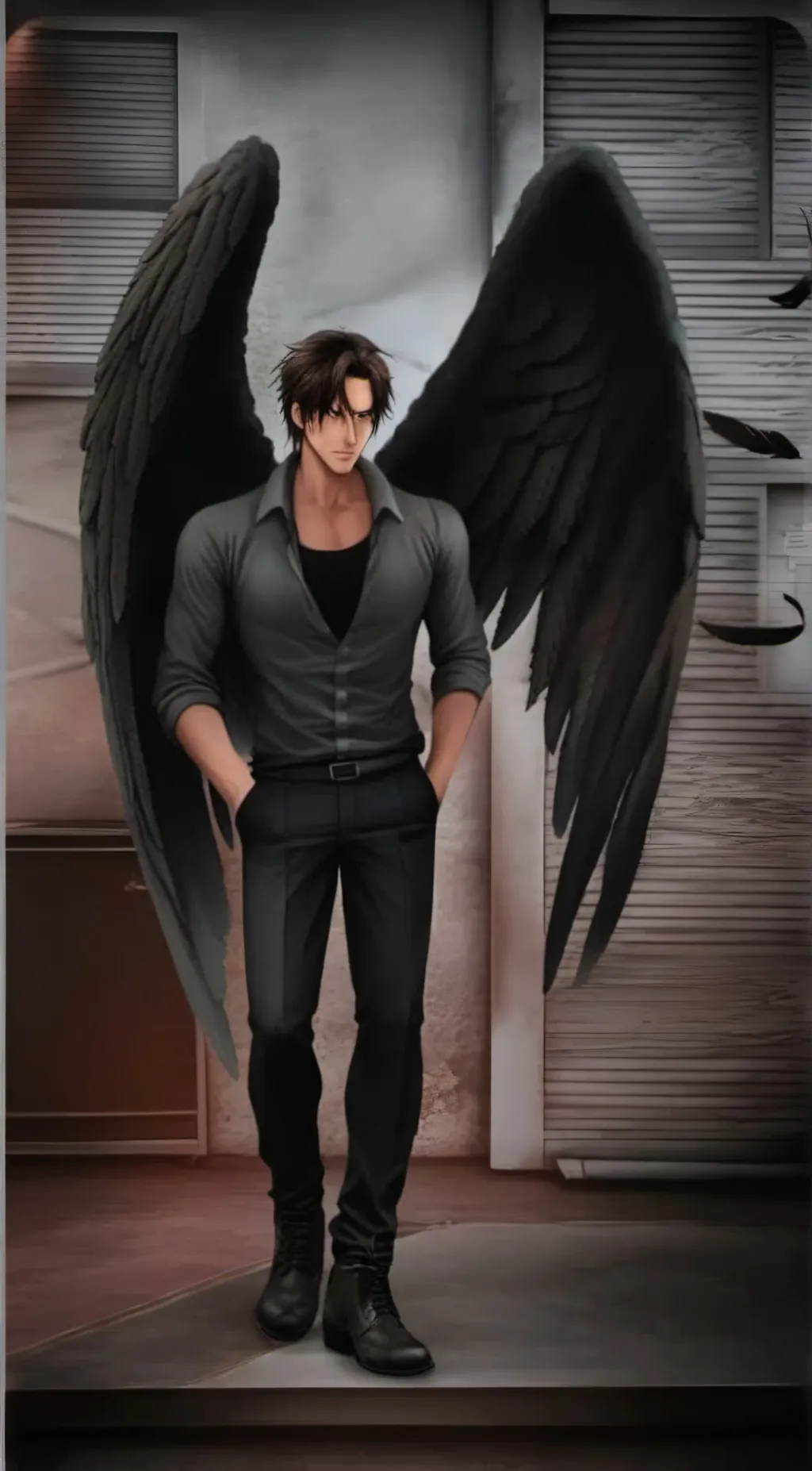 ai character:  Gaurdian Angel background
