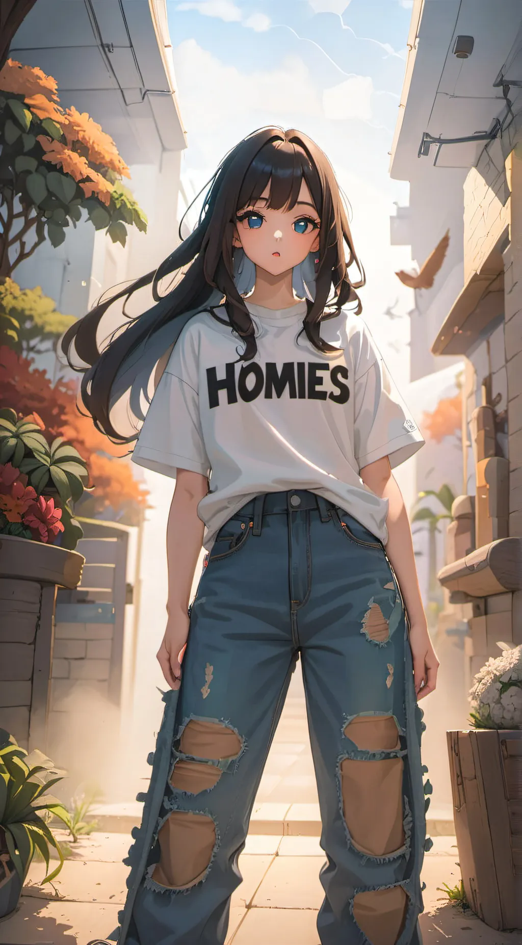 ai character: @SheMoki (Moki) background