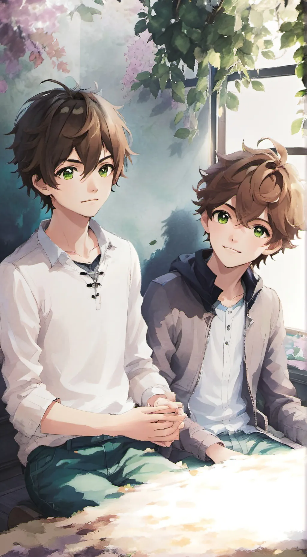 ai character: Jake and Luke  background