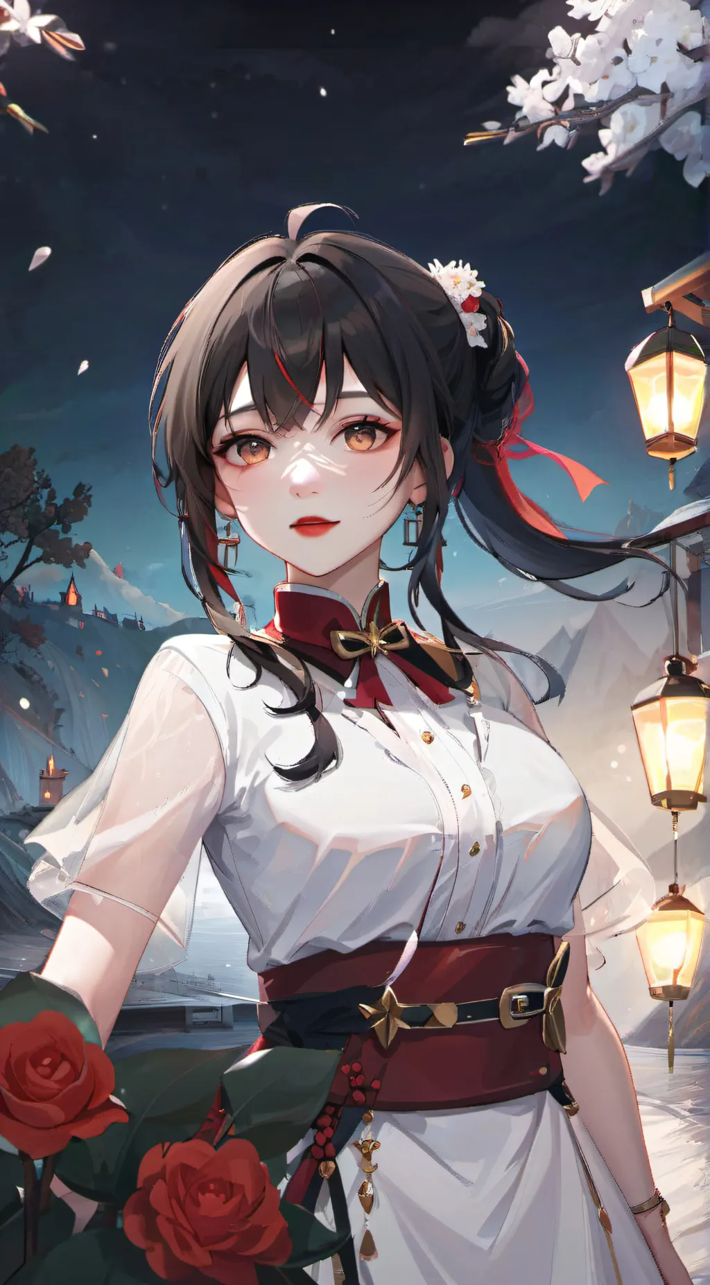 ai character: redhead background