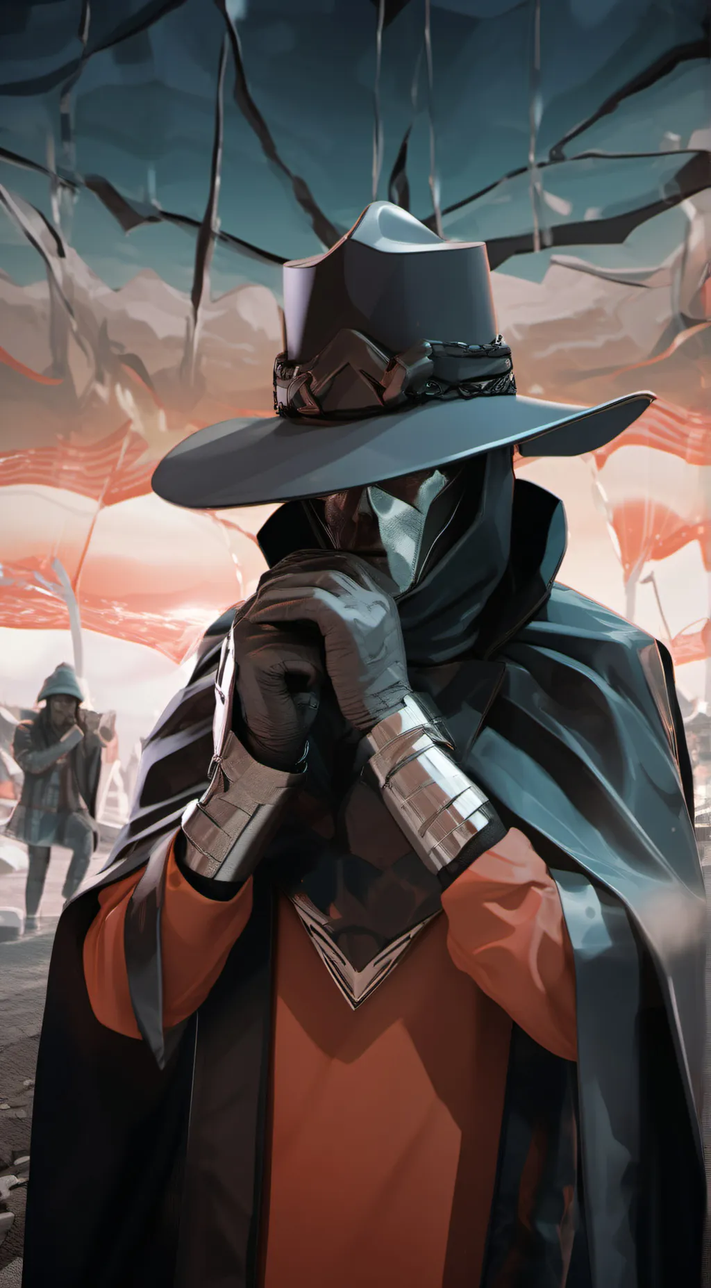 ai character: Ghost background