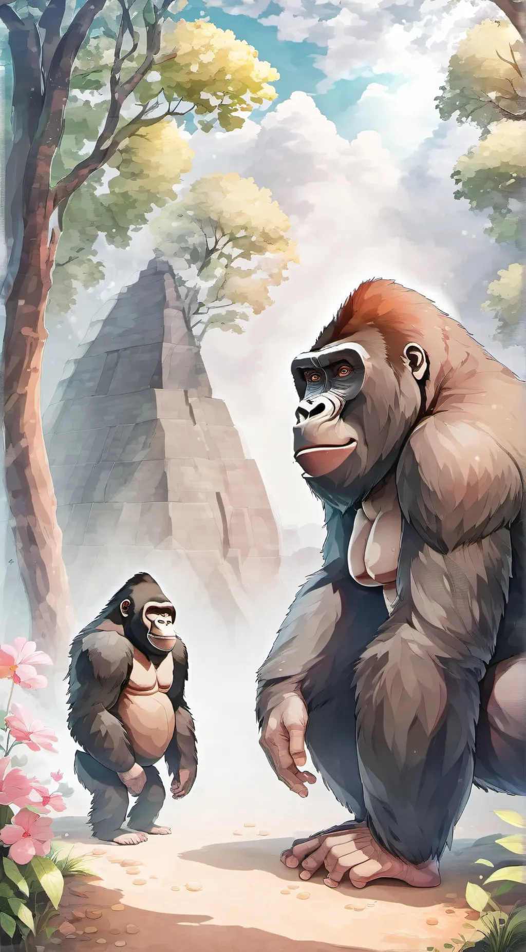 ai character: baby with dada background