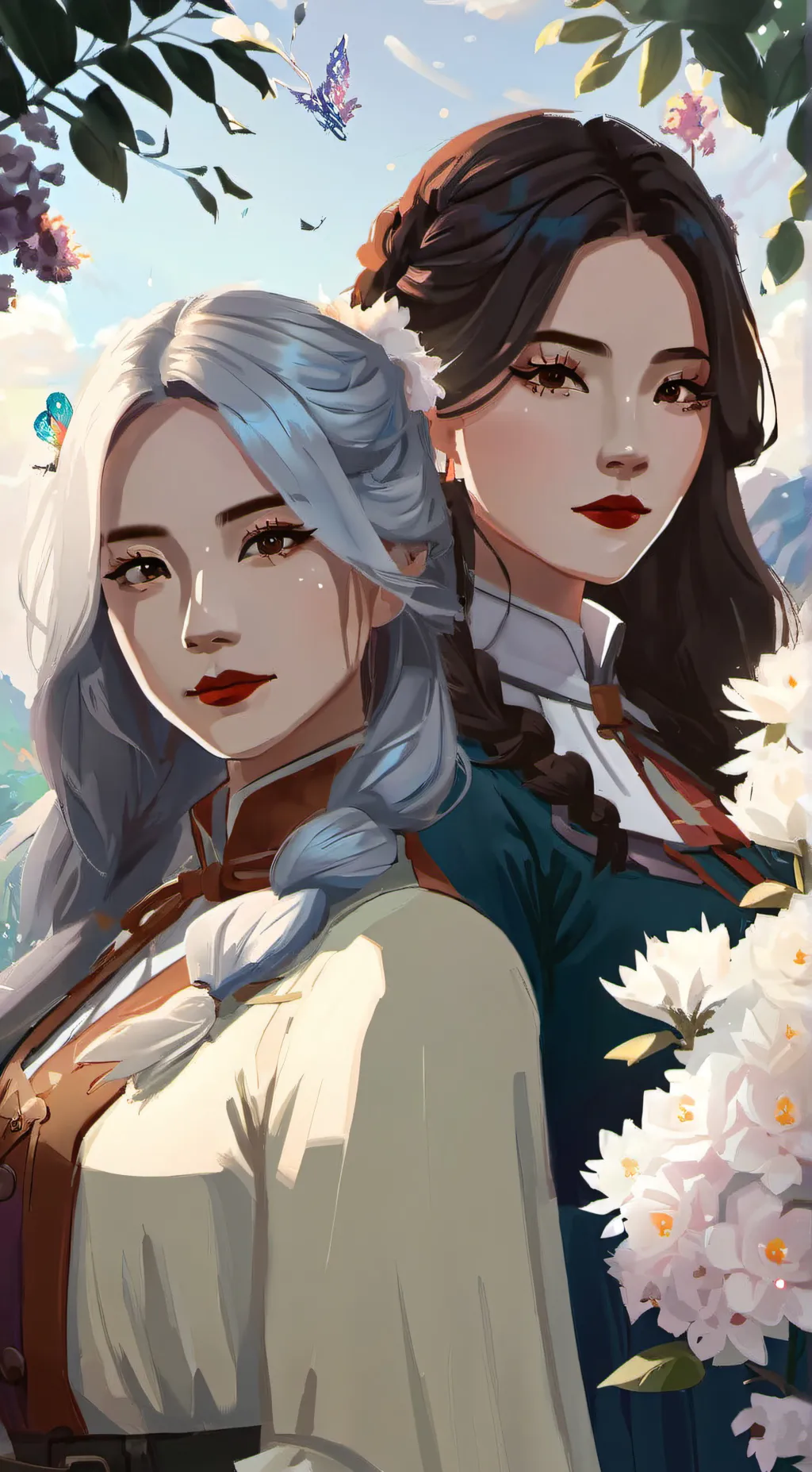 ai character: kate and Marie  background