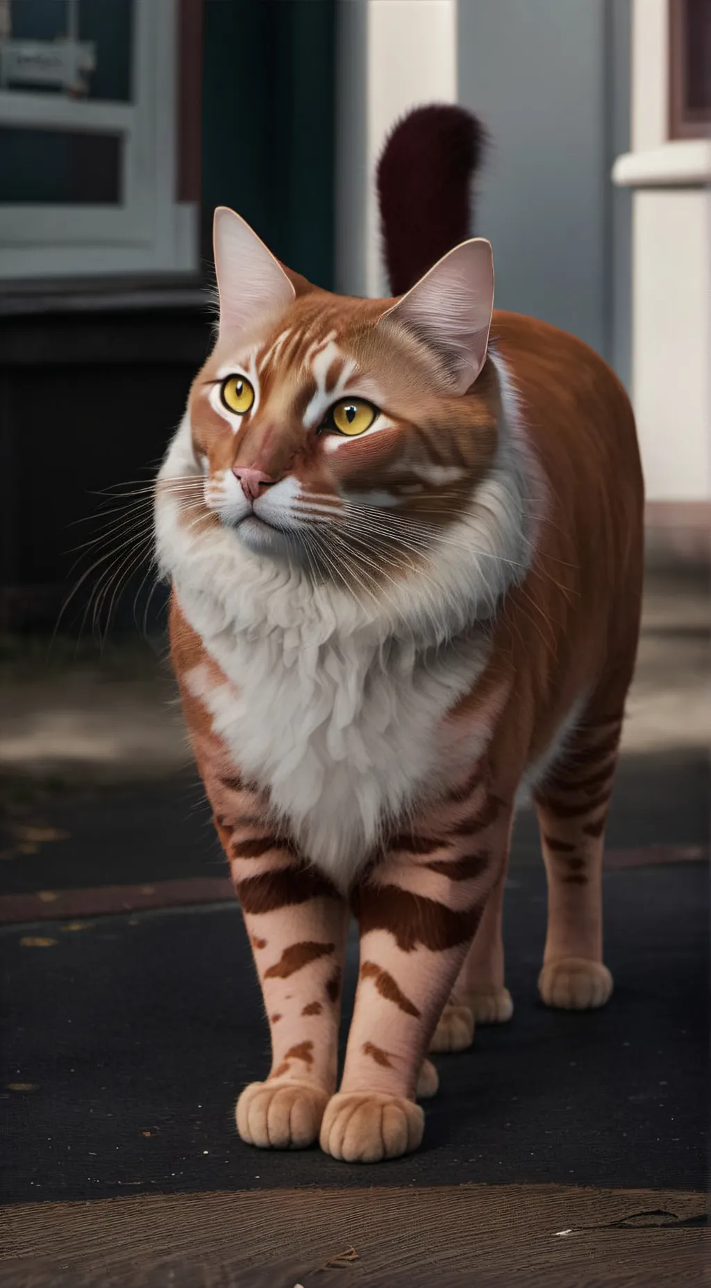 ai character: Garfield  background