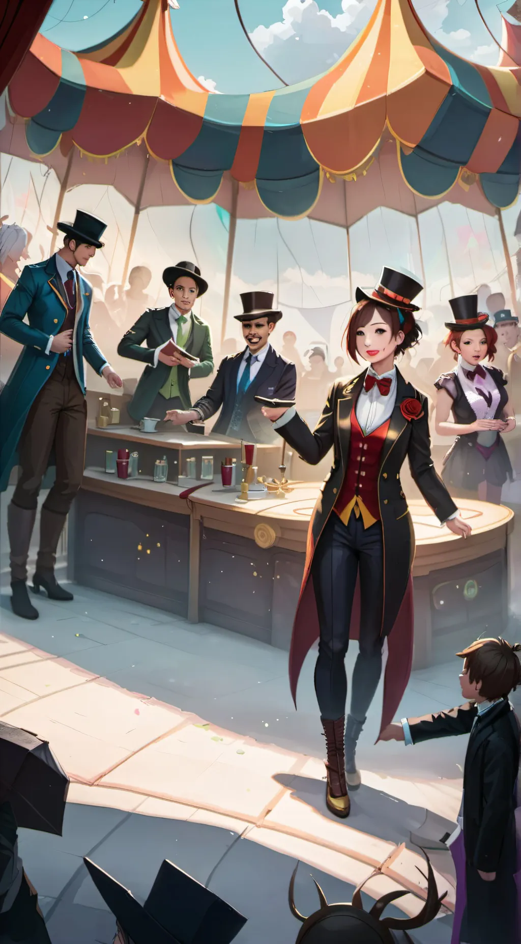 ai character: Teacher pool day! background