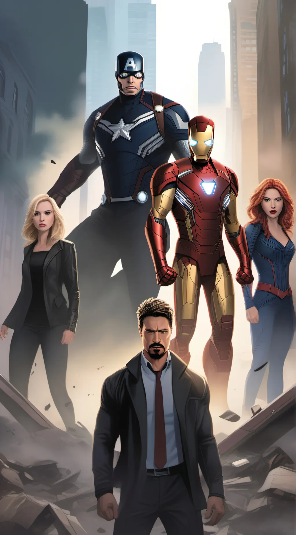 ai character: the advengers,nick background