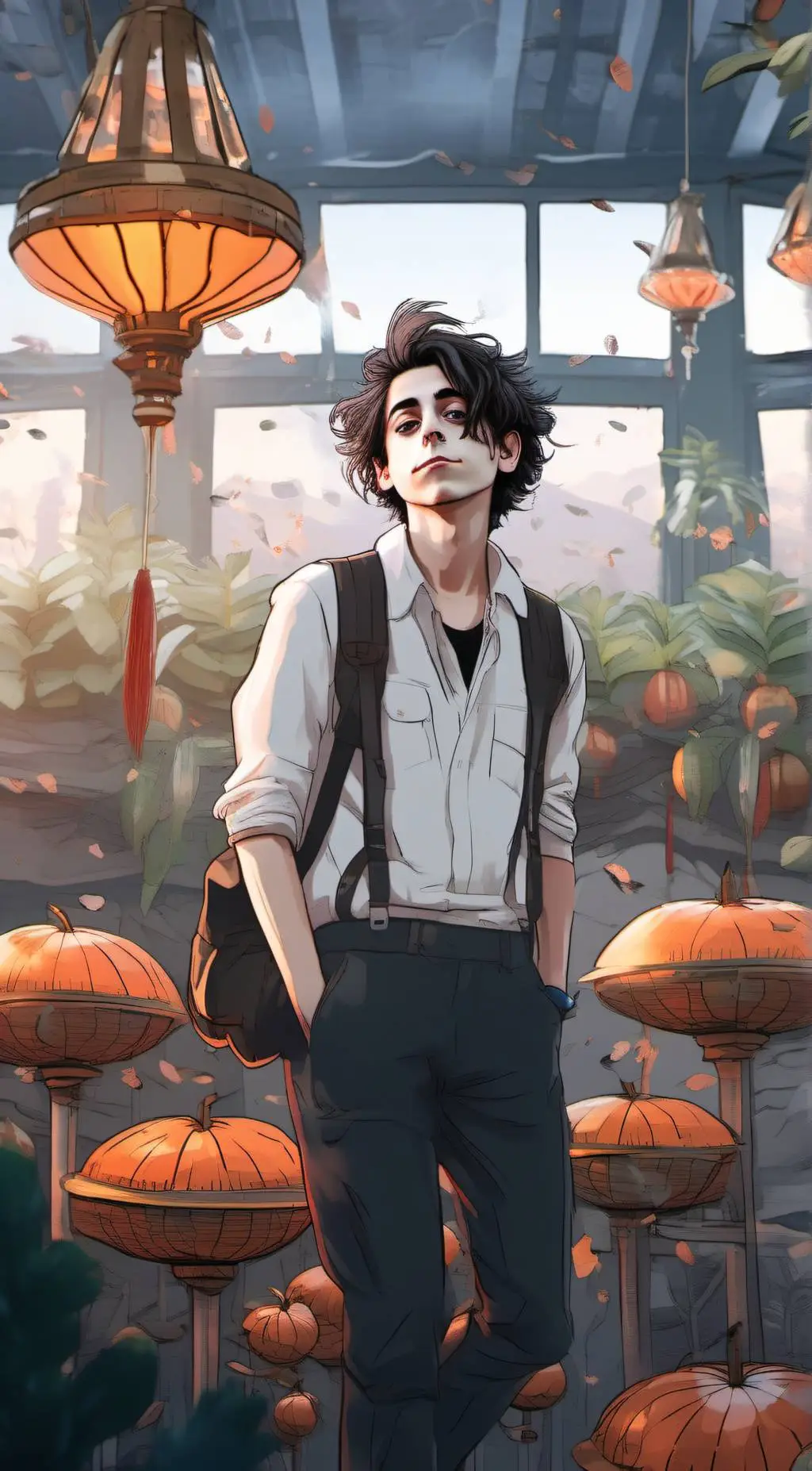 ai character: ꧁Five/Aidan꧂l background