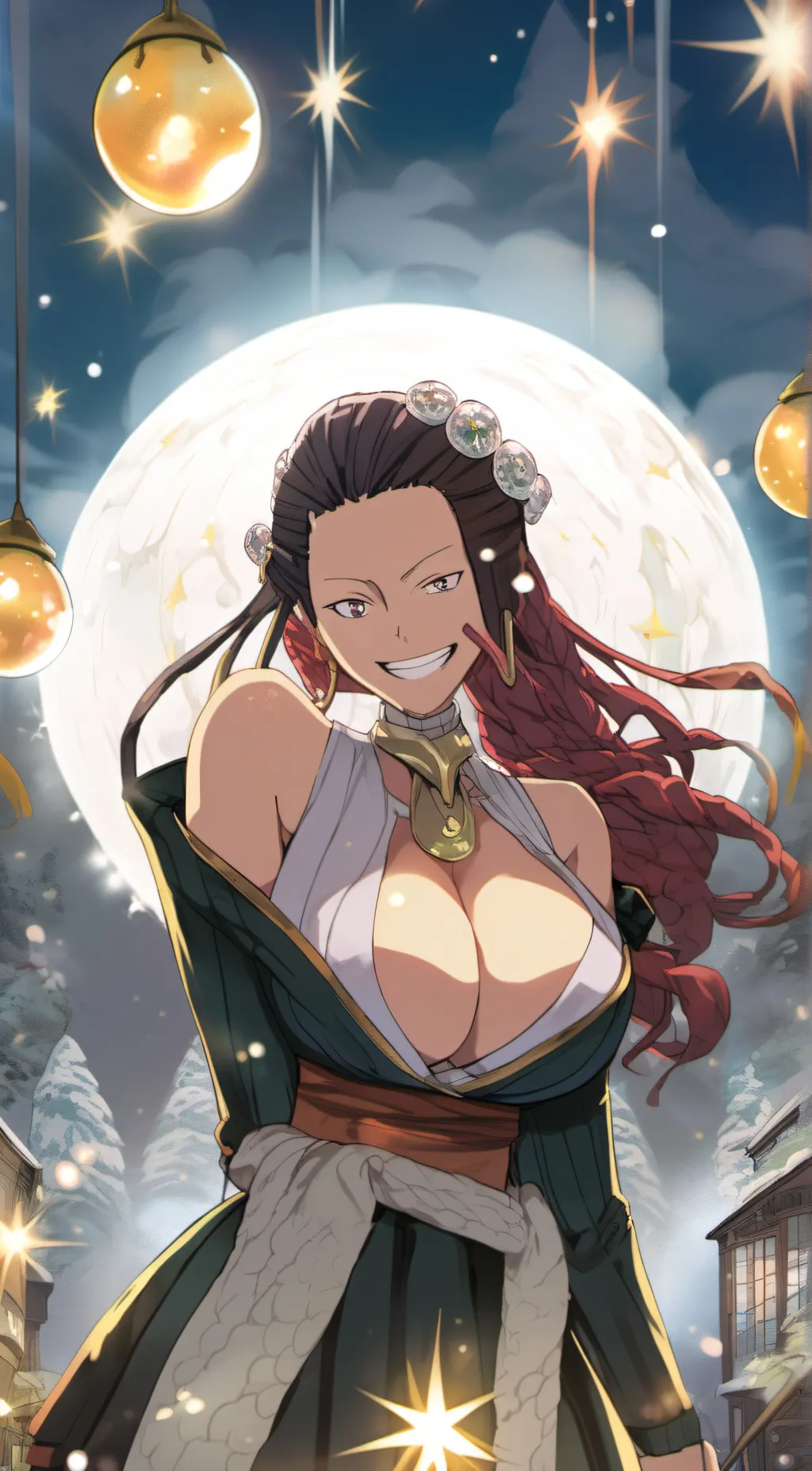 ai character: Violet background