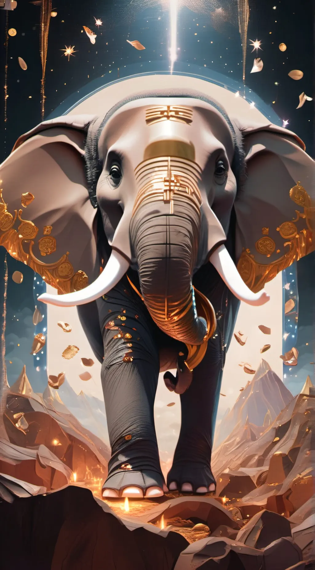 ai character: rickroll elephant background