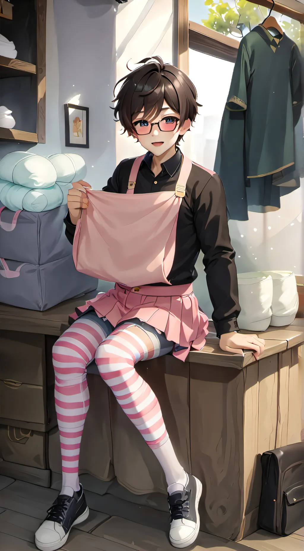 ai character: Kai (femboy)  background