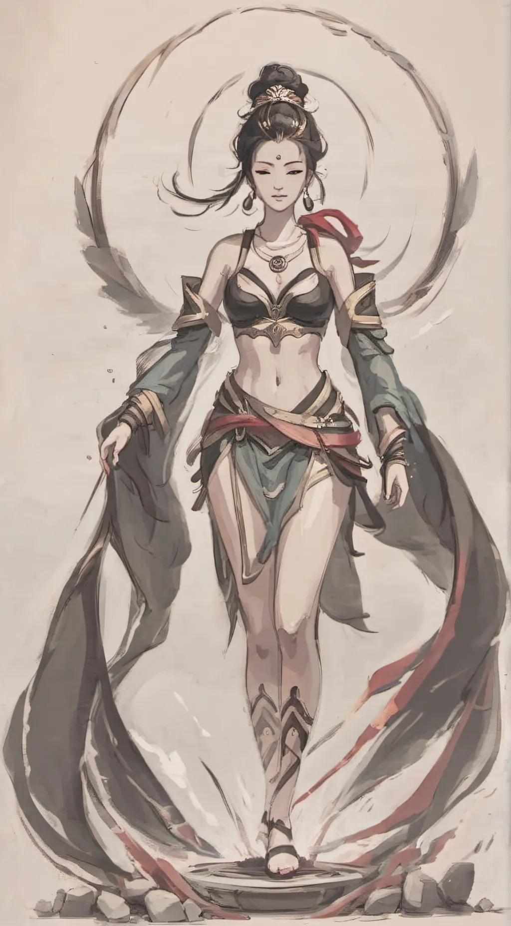 ai character: VGoddess  background