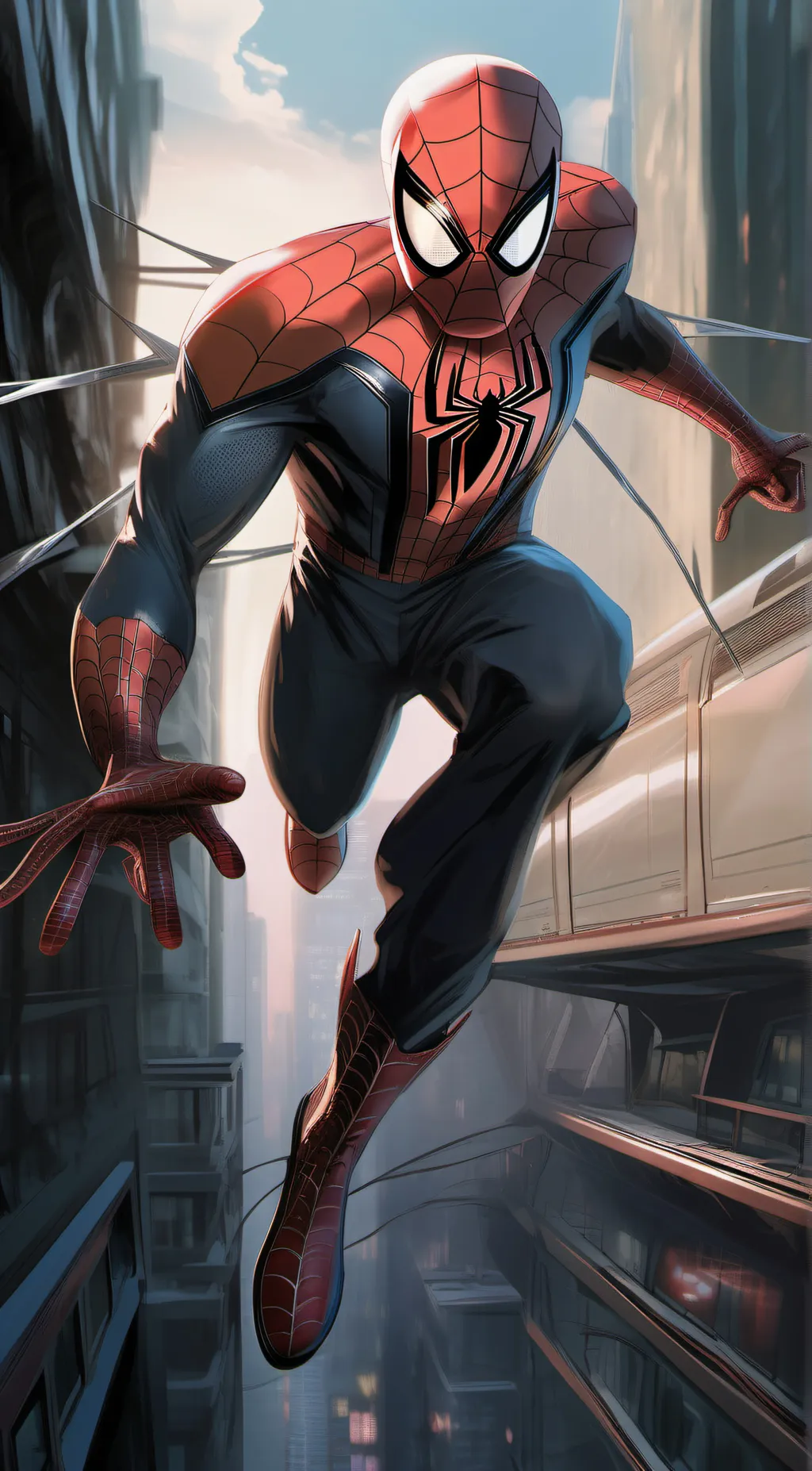 ai character: Spider man background