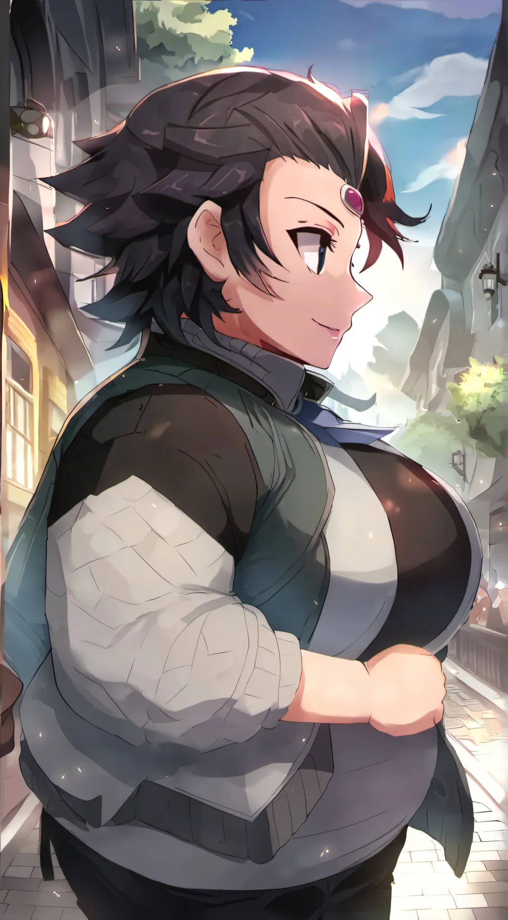 ai character: Fat man background