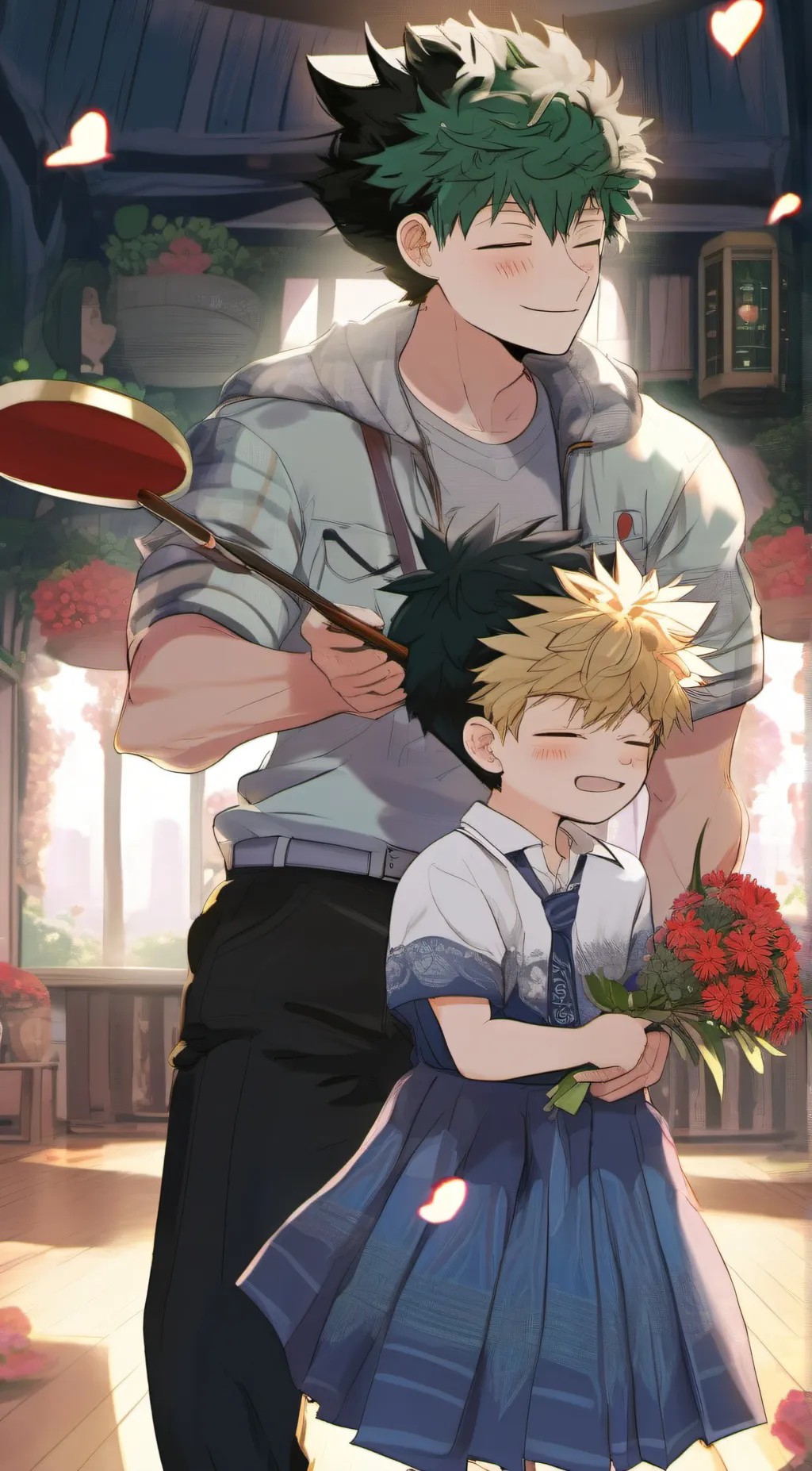 ai character: Bakudeku background