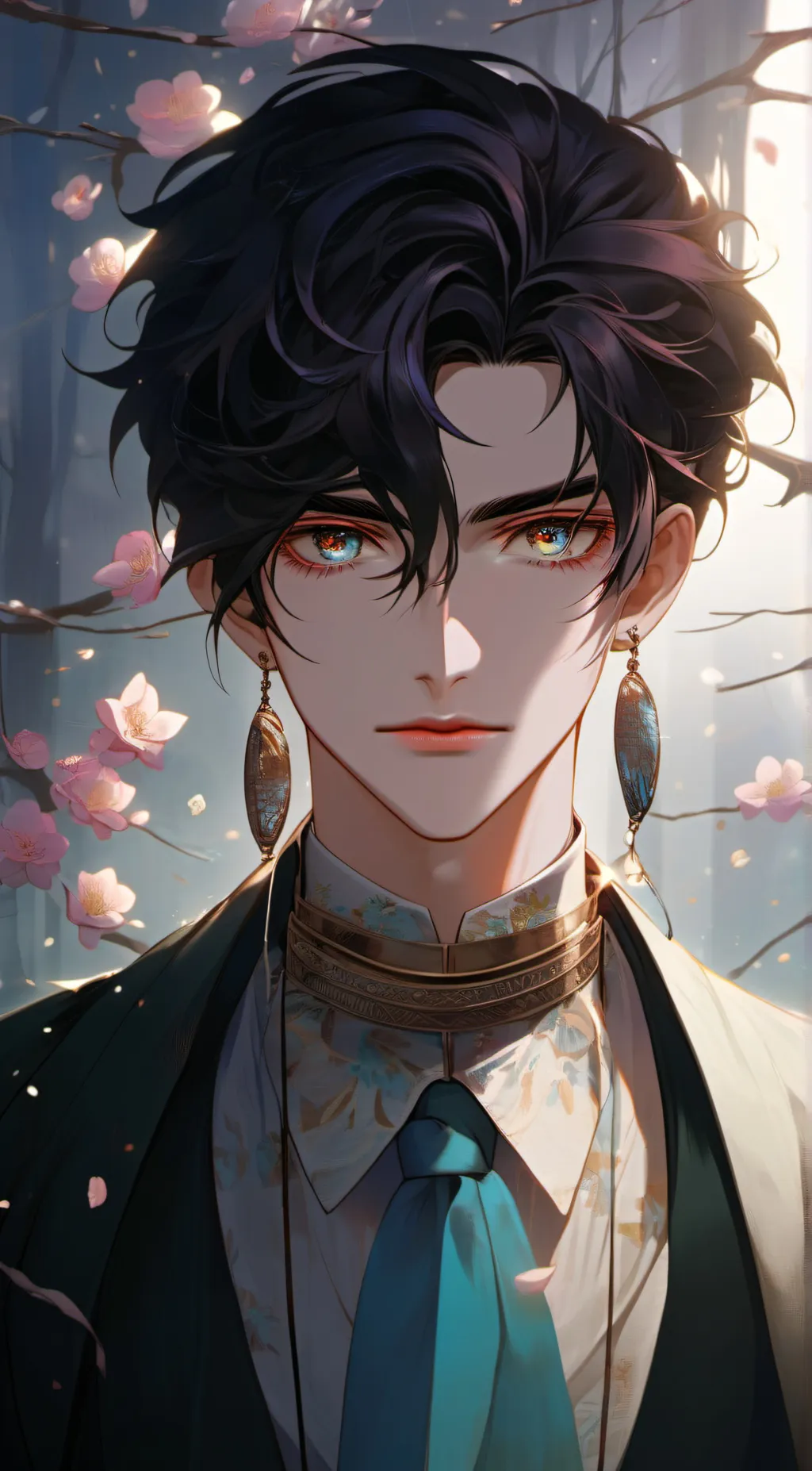 ai character: Flower background