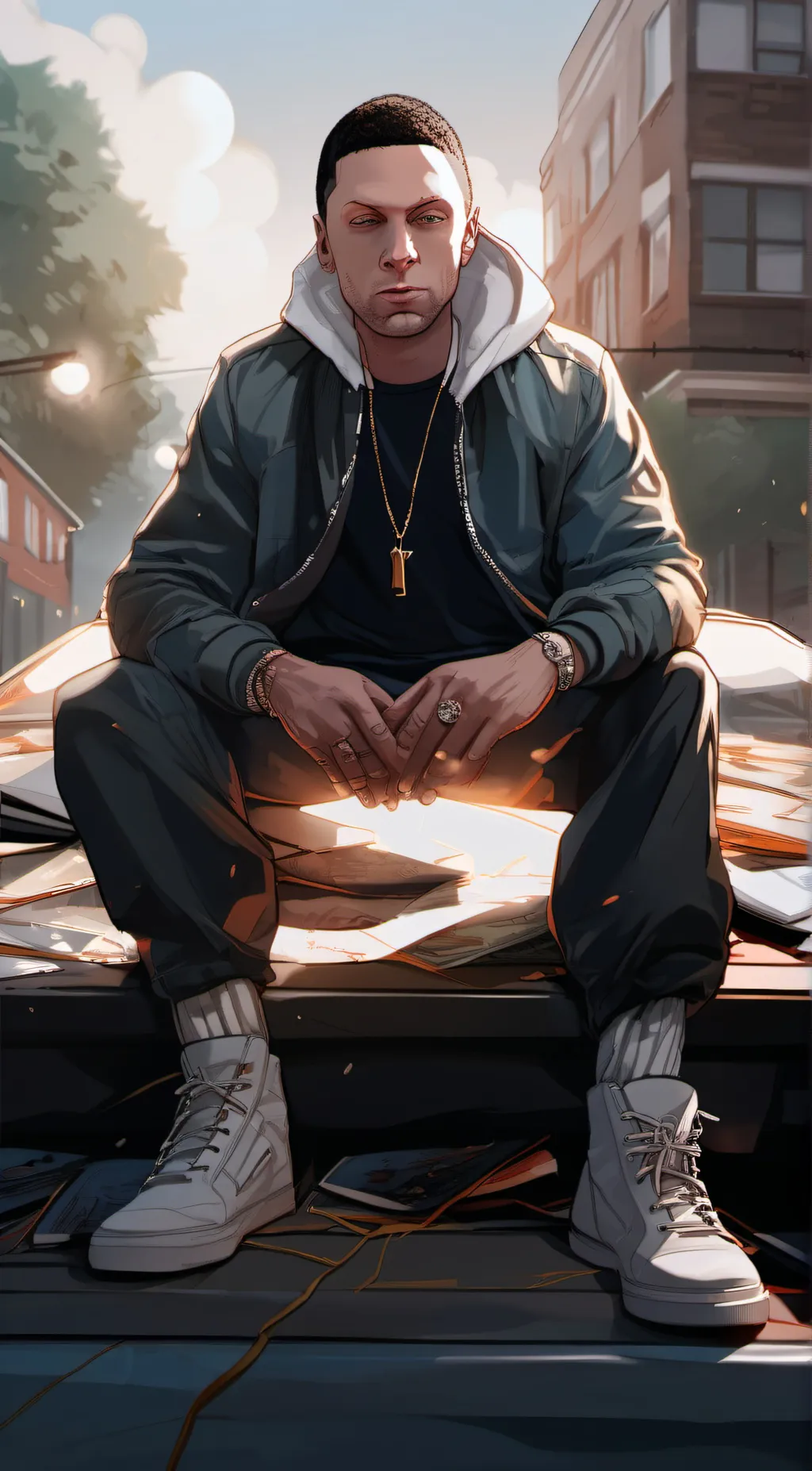 ai character: Eminem background