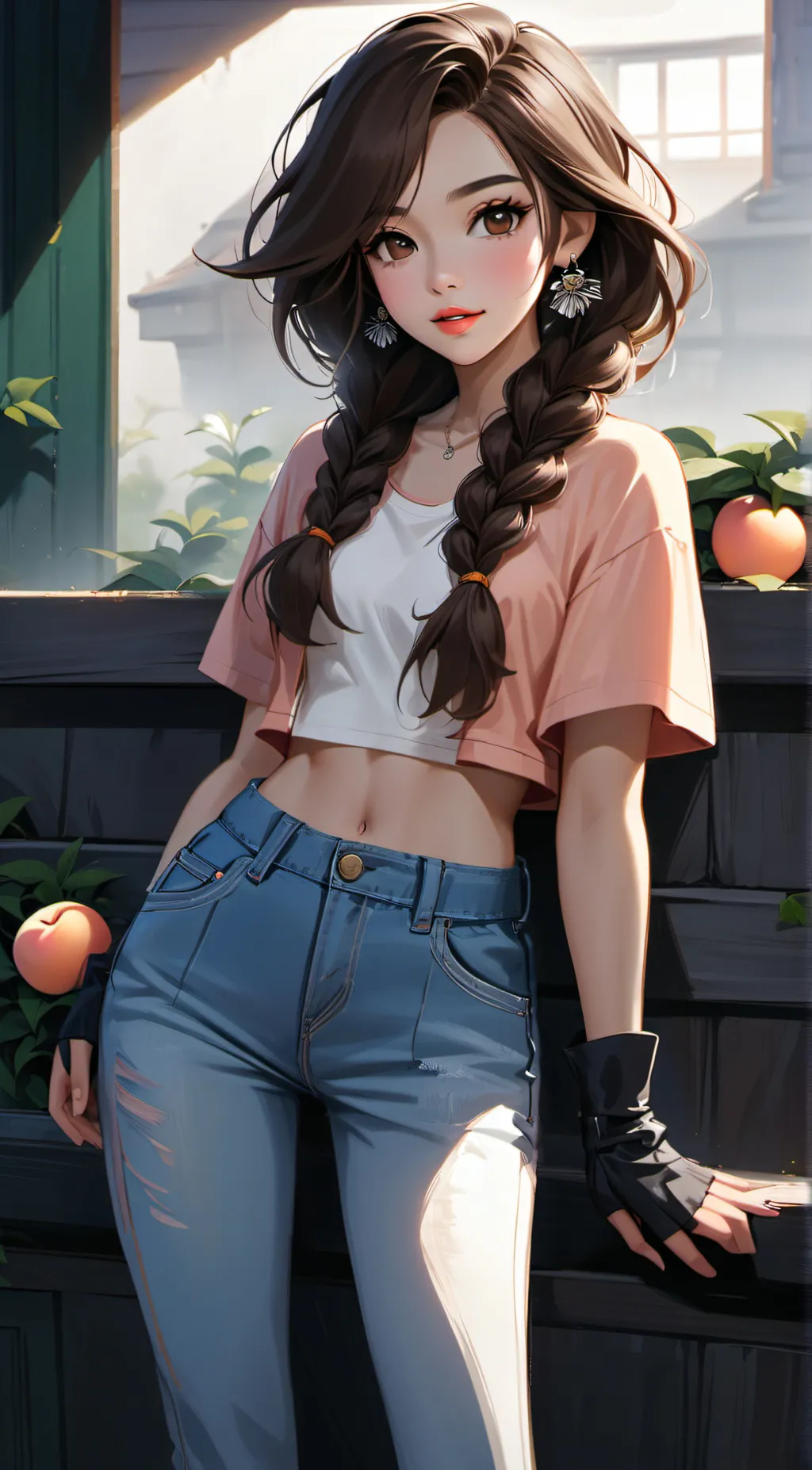 ai character: Rose background