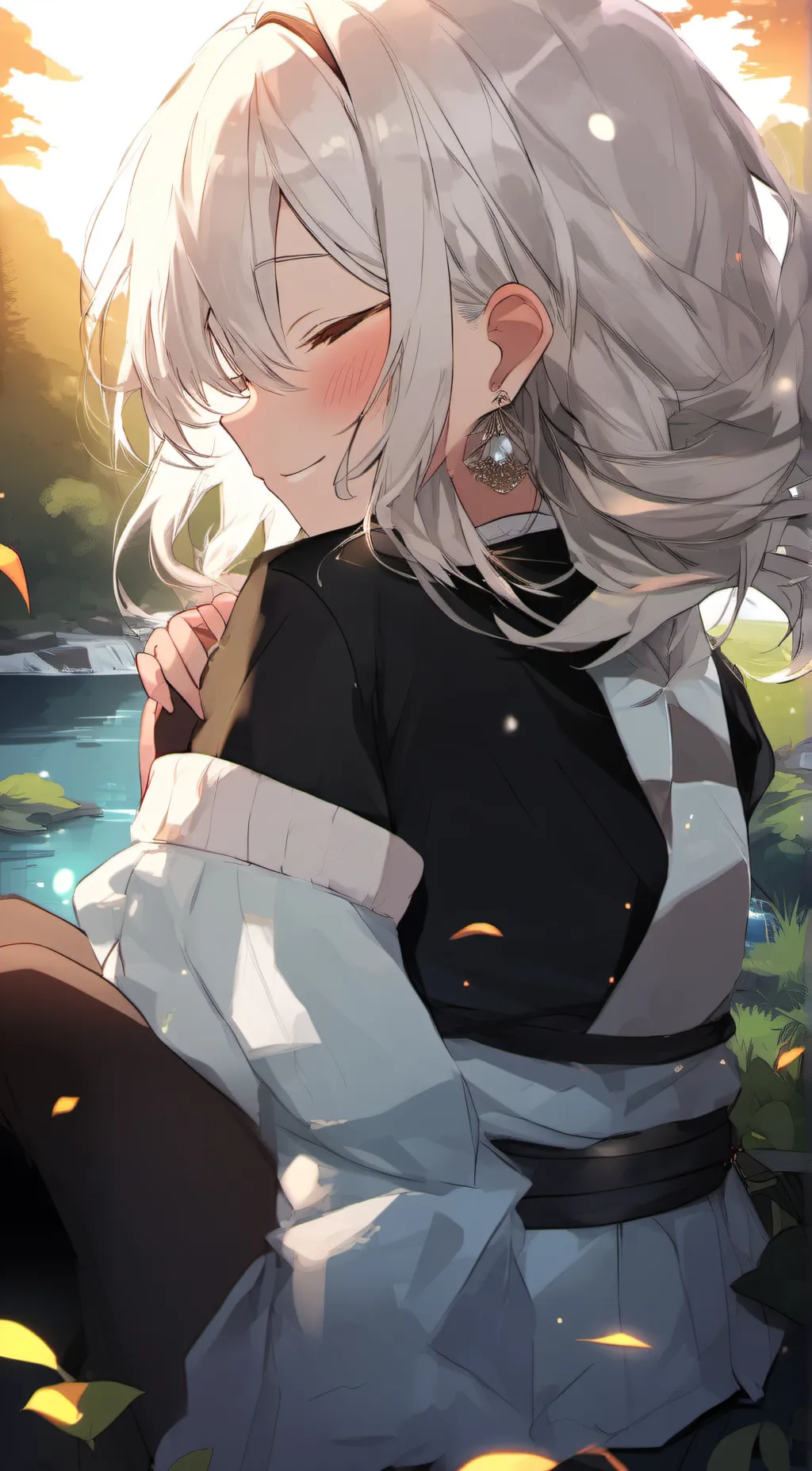 ai character: rose background