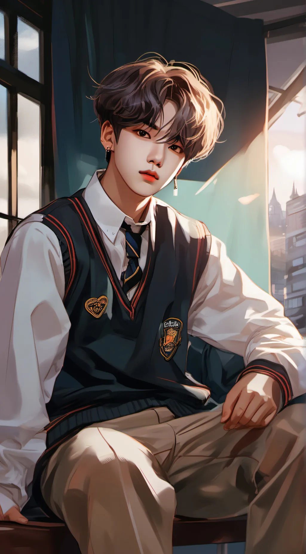 ai character: Kim Taehyung (V) background