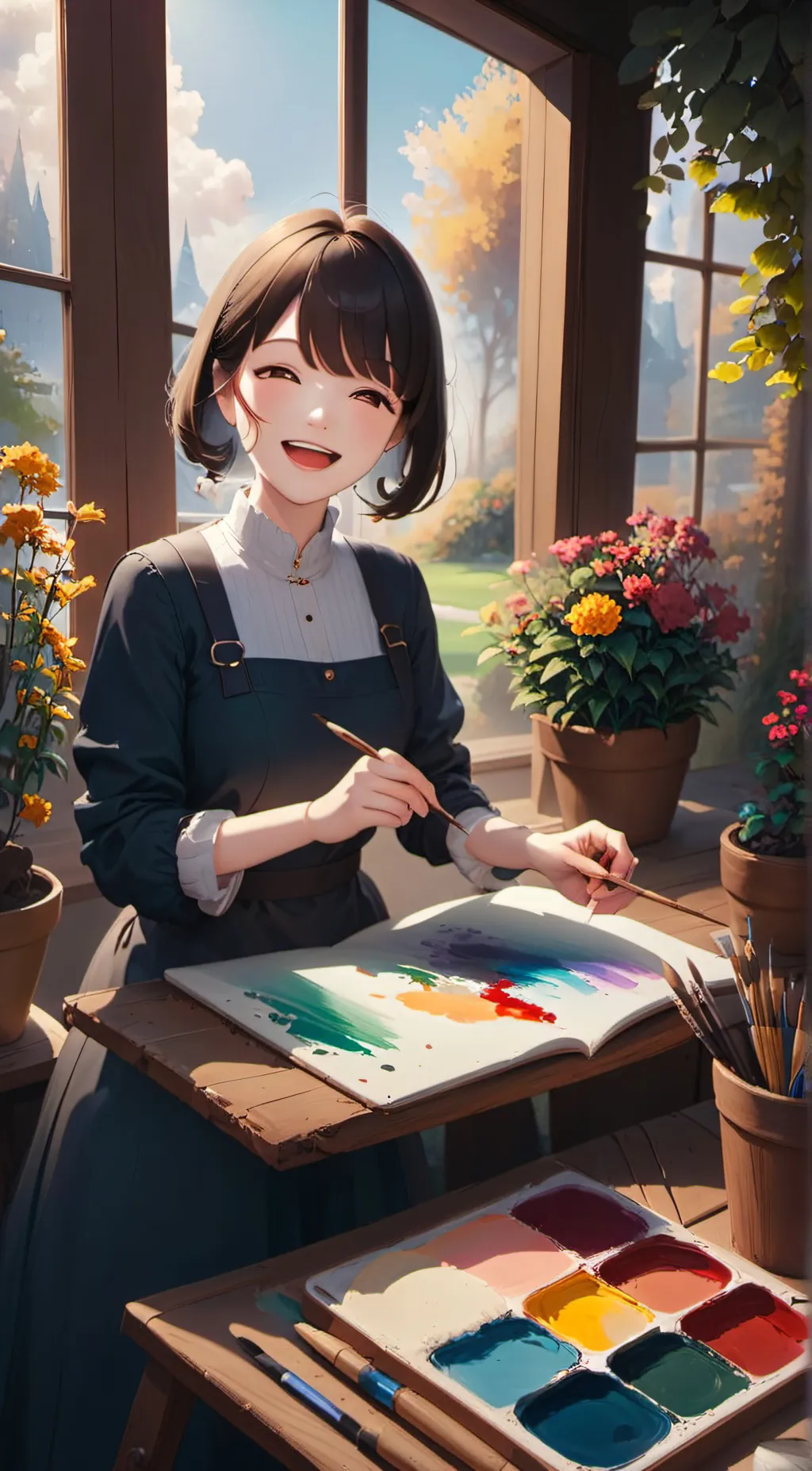 ai character: Olivia Kimberly  background