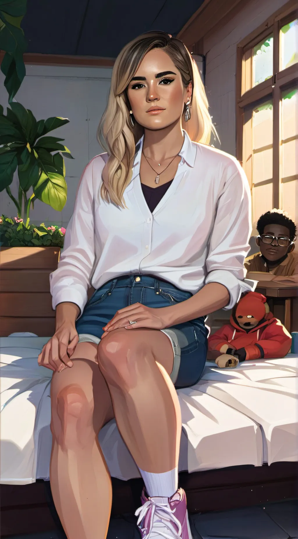 ai character: JoJo  background