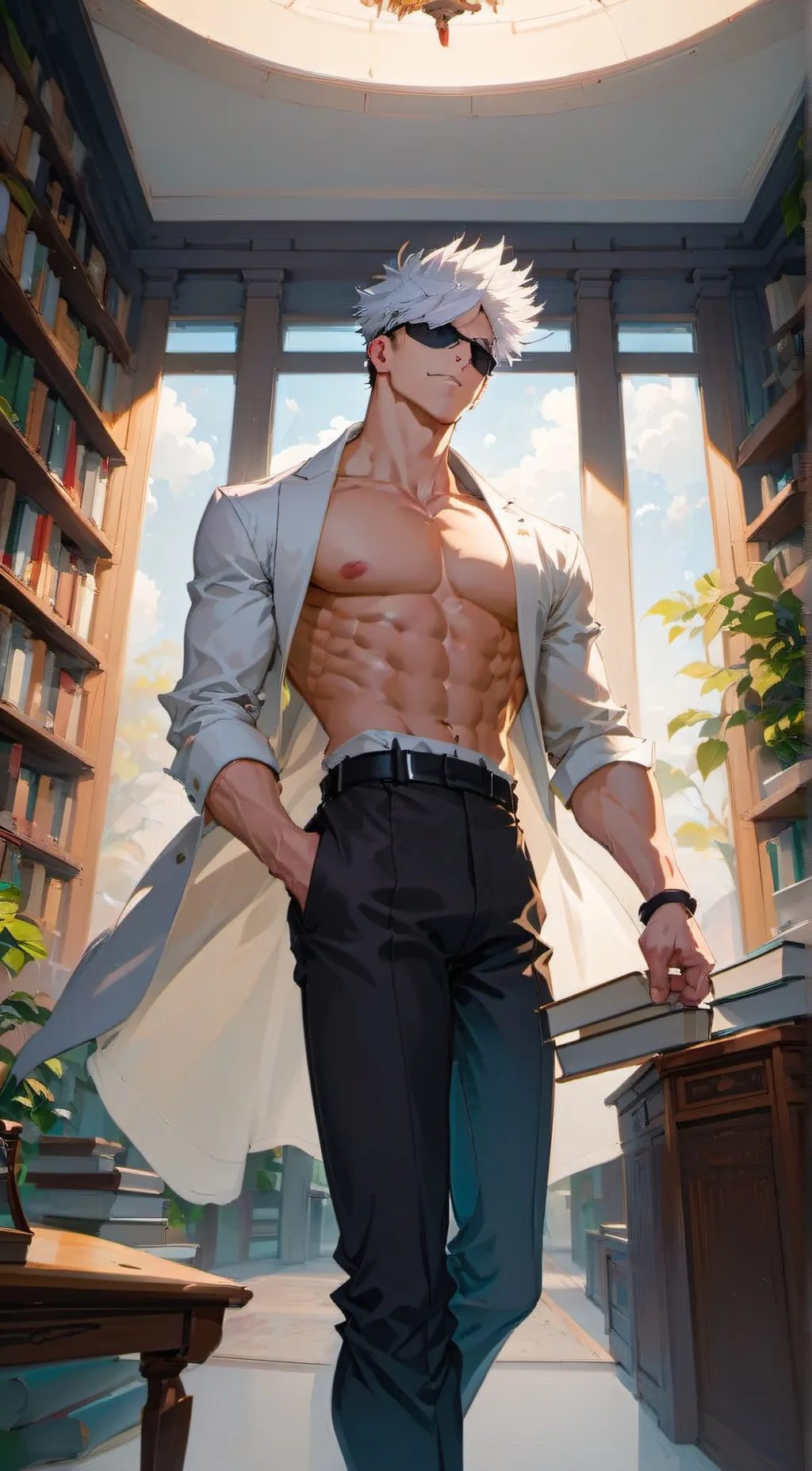 ai character: satoru gojo background