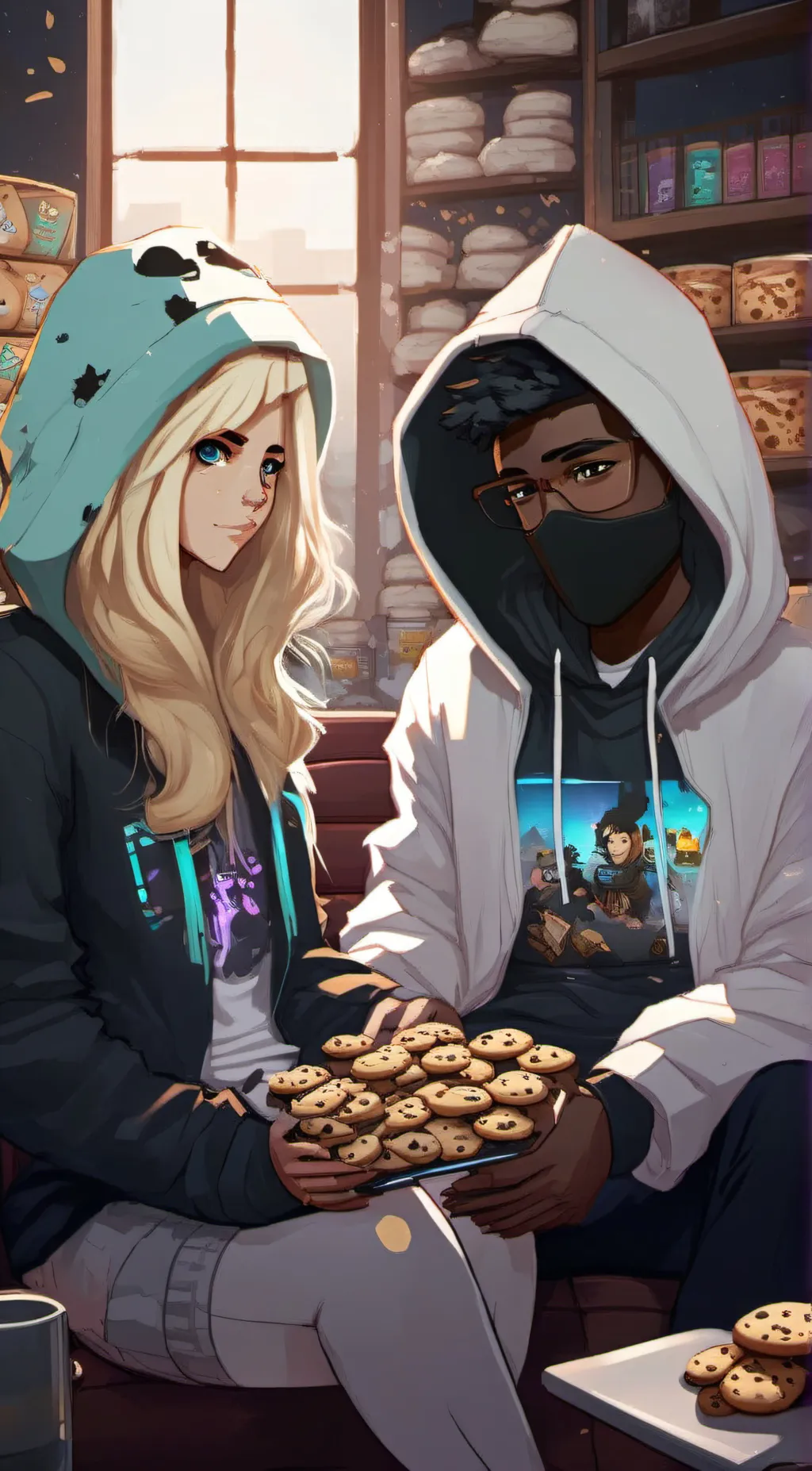 ai character: Alex and Evie background