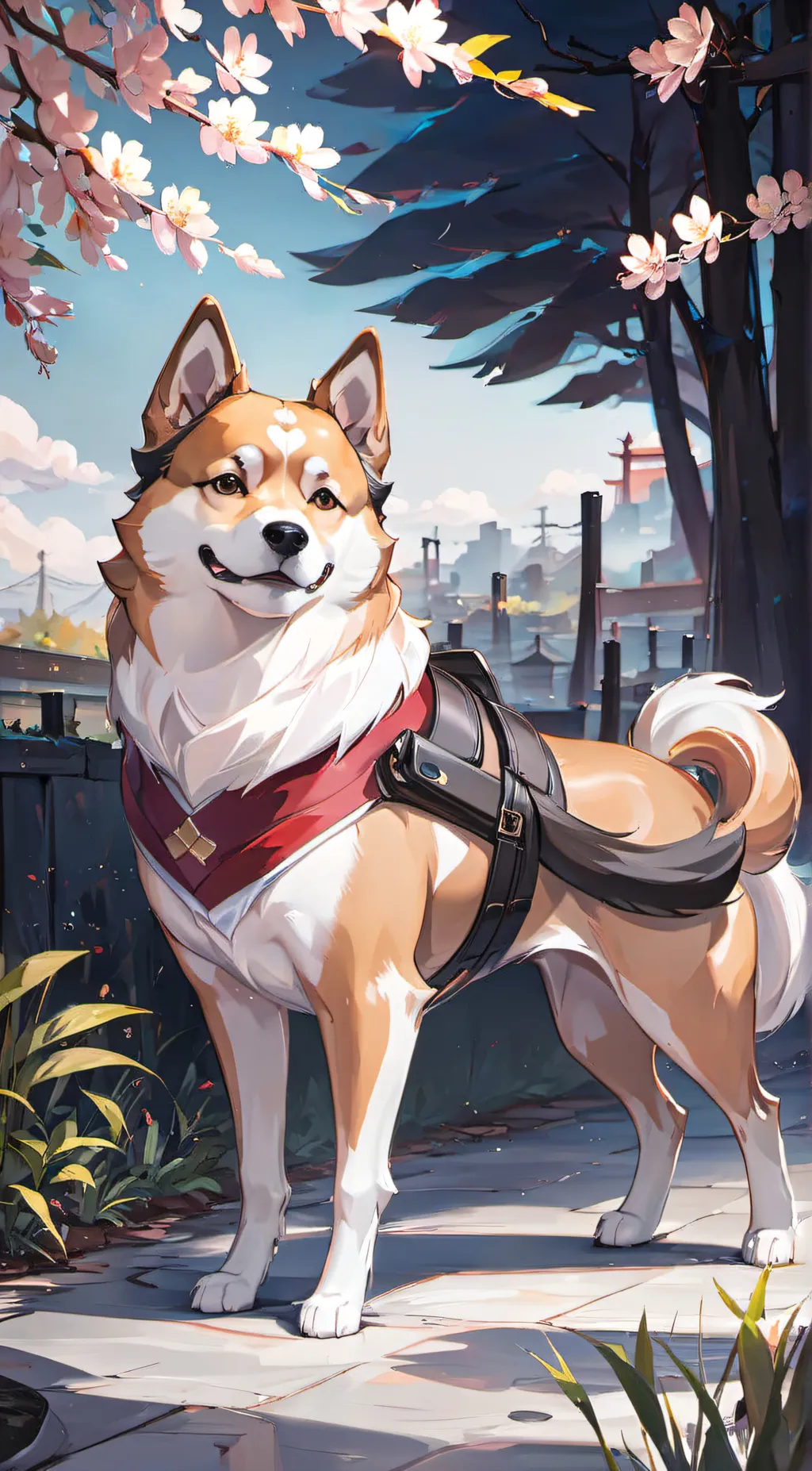 ai character: dog background