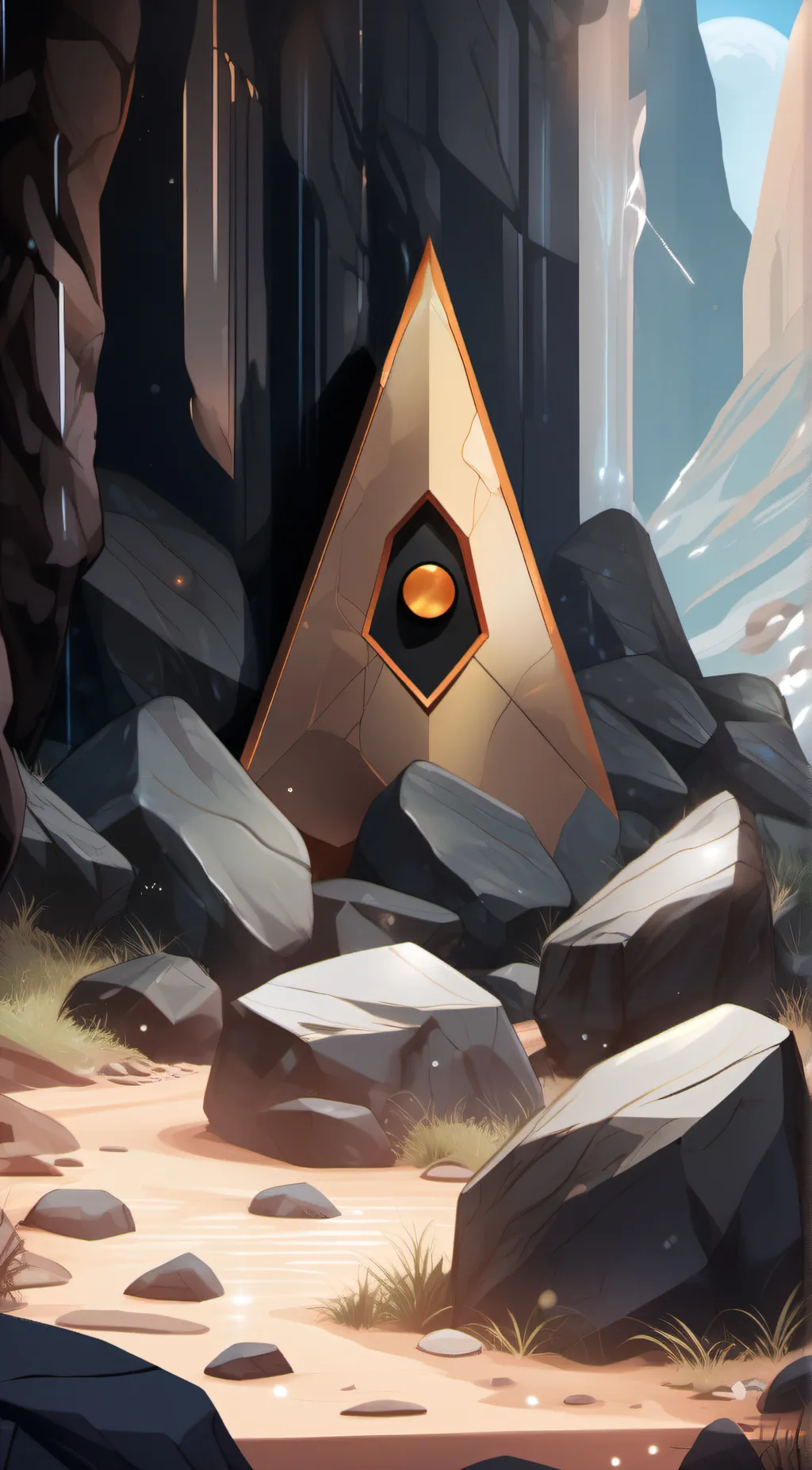 ai character: sentient rock background