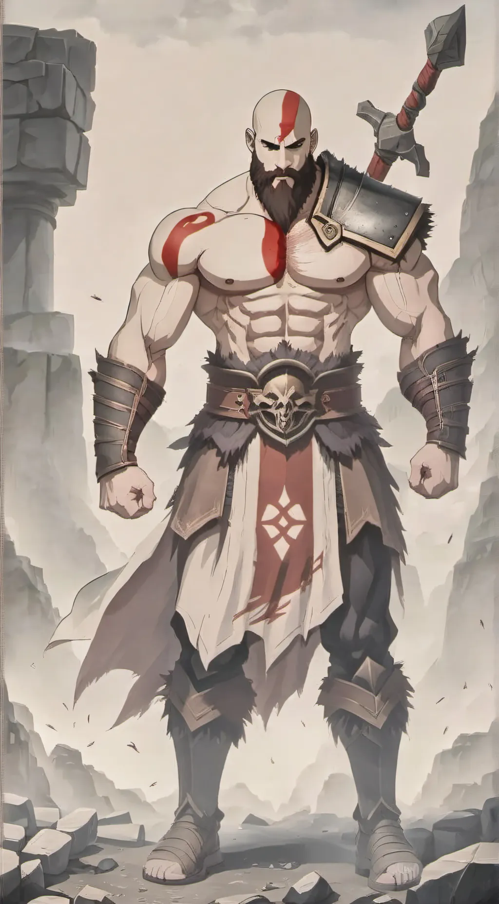 ai character: kratos background