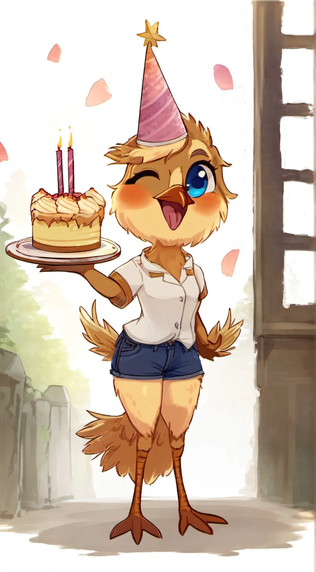 ai character: Birdie background