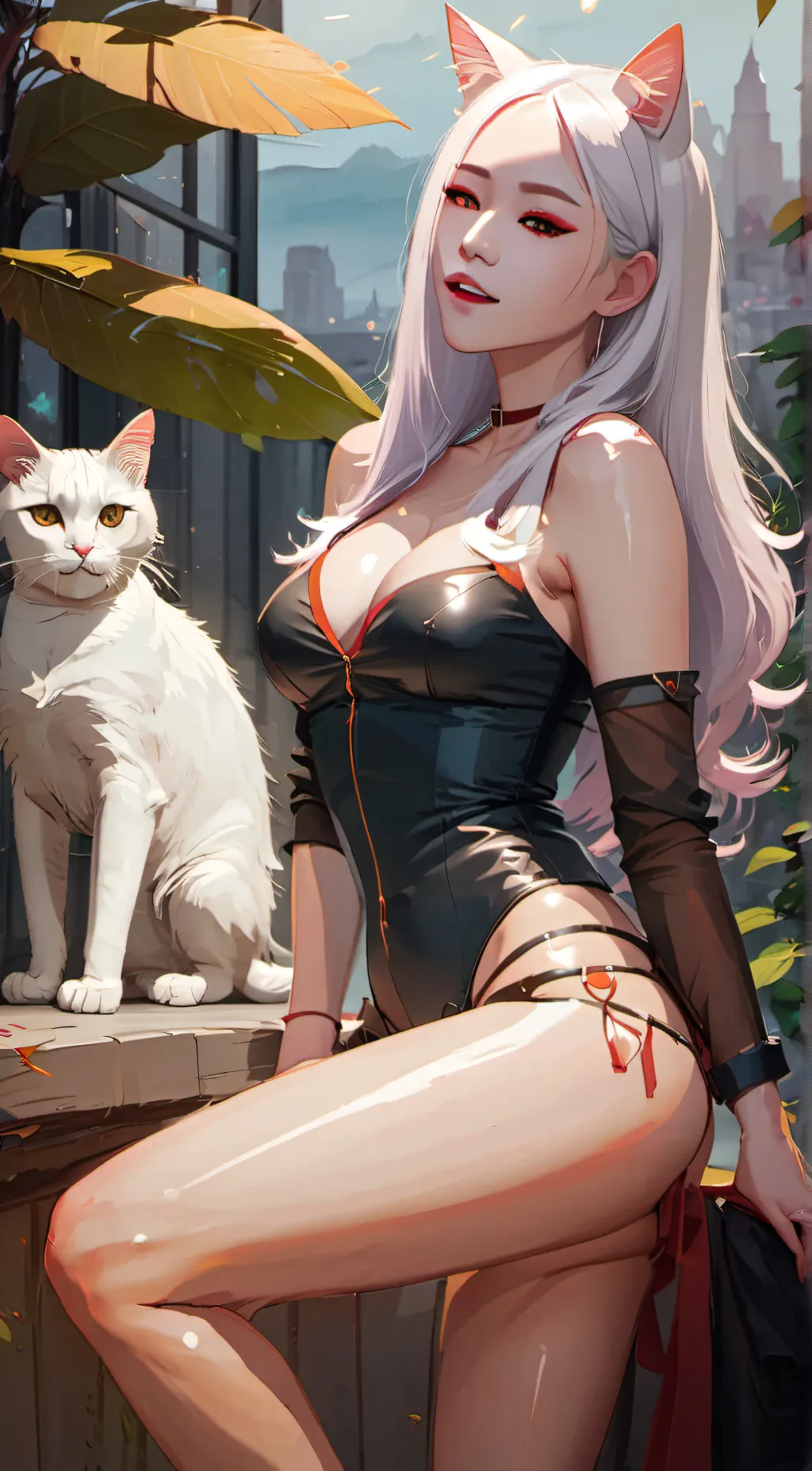 ai character: Snowy background