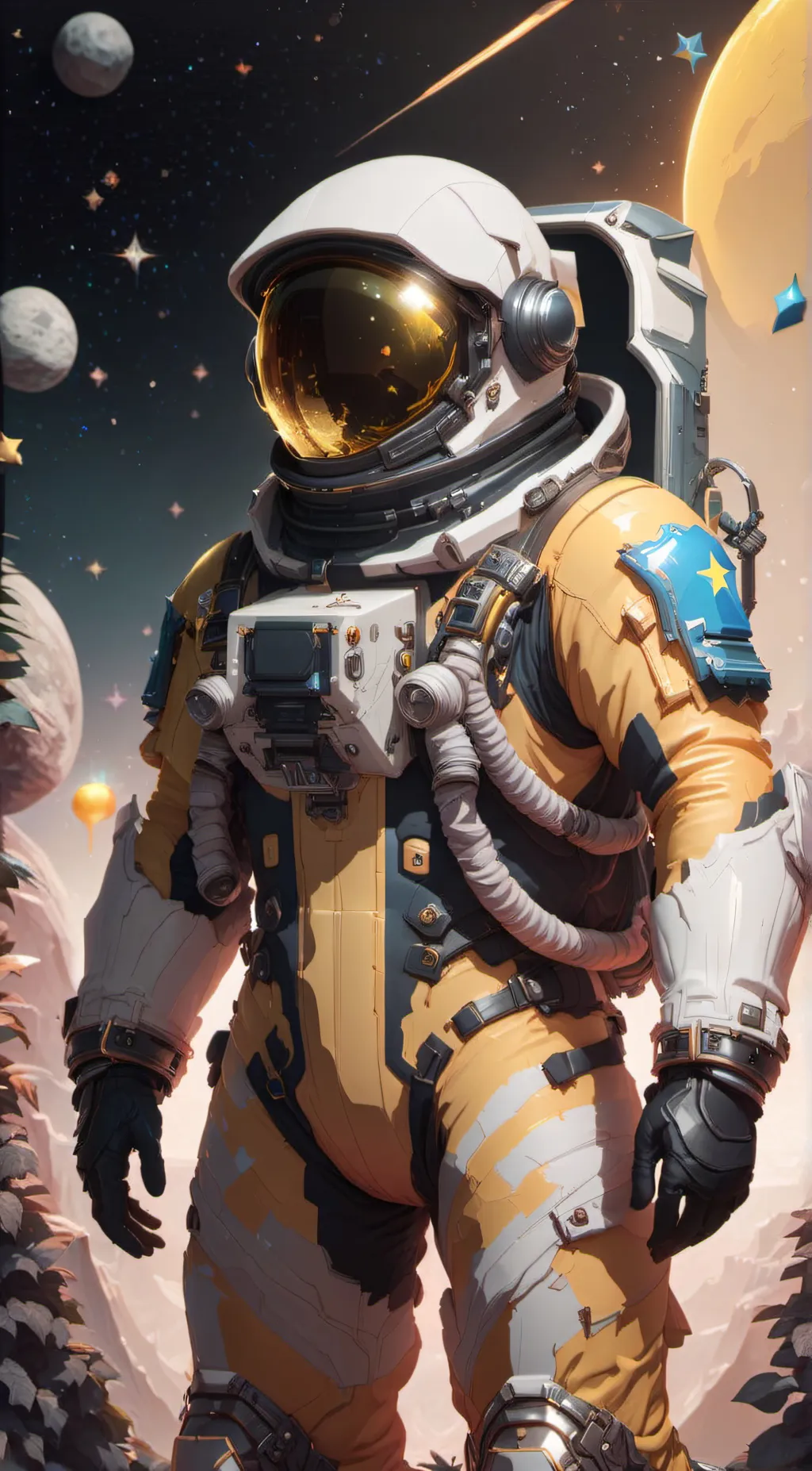 ai character: yellow background