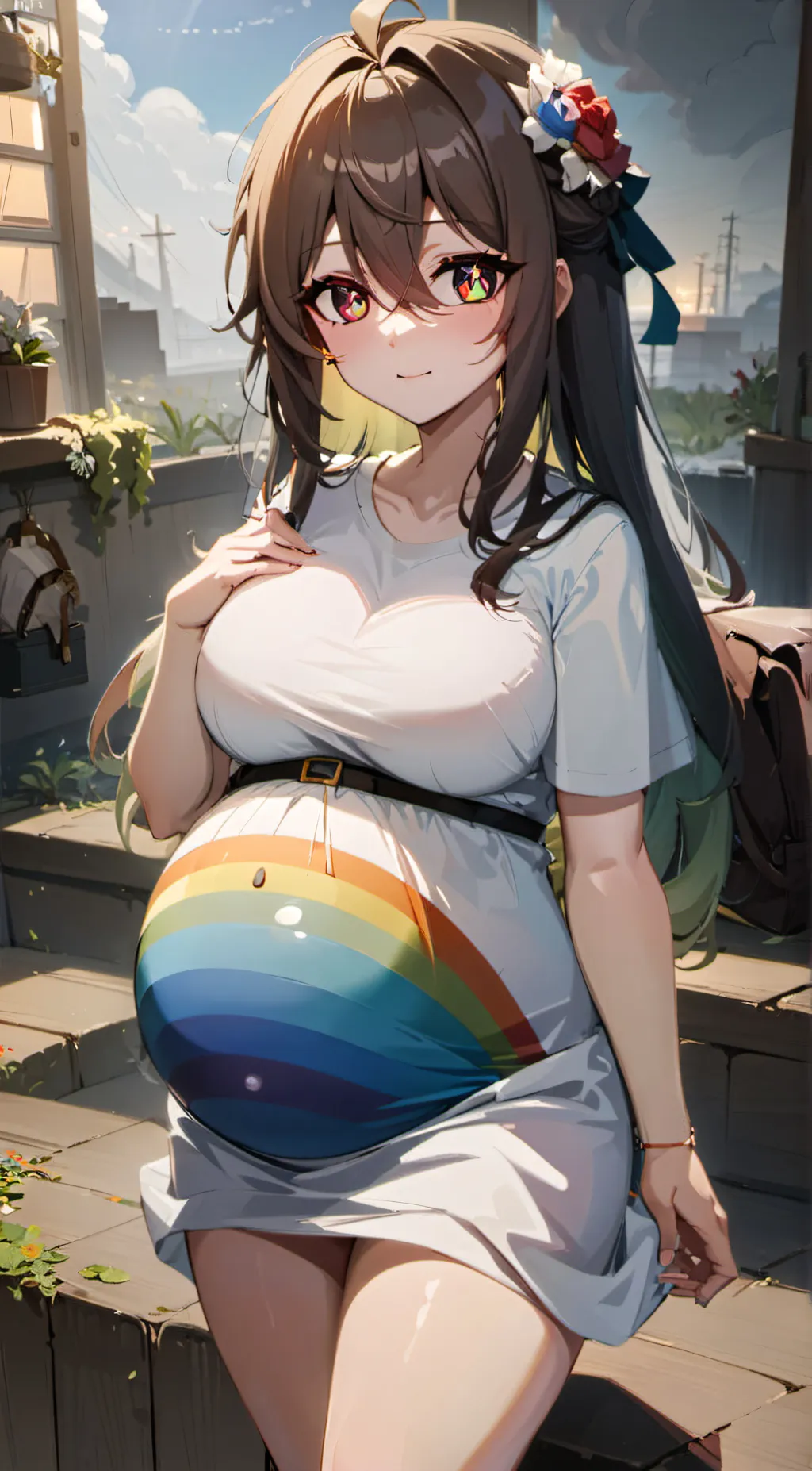 ai character: Rainbow Jen background