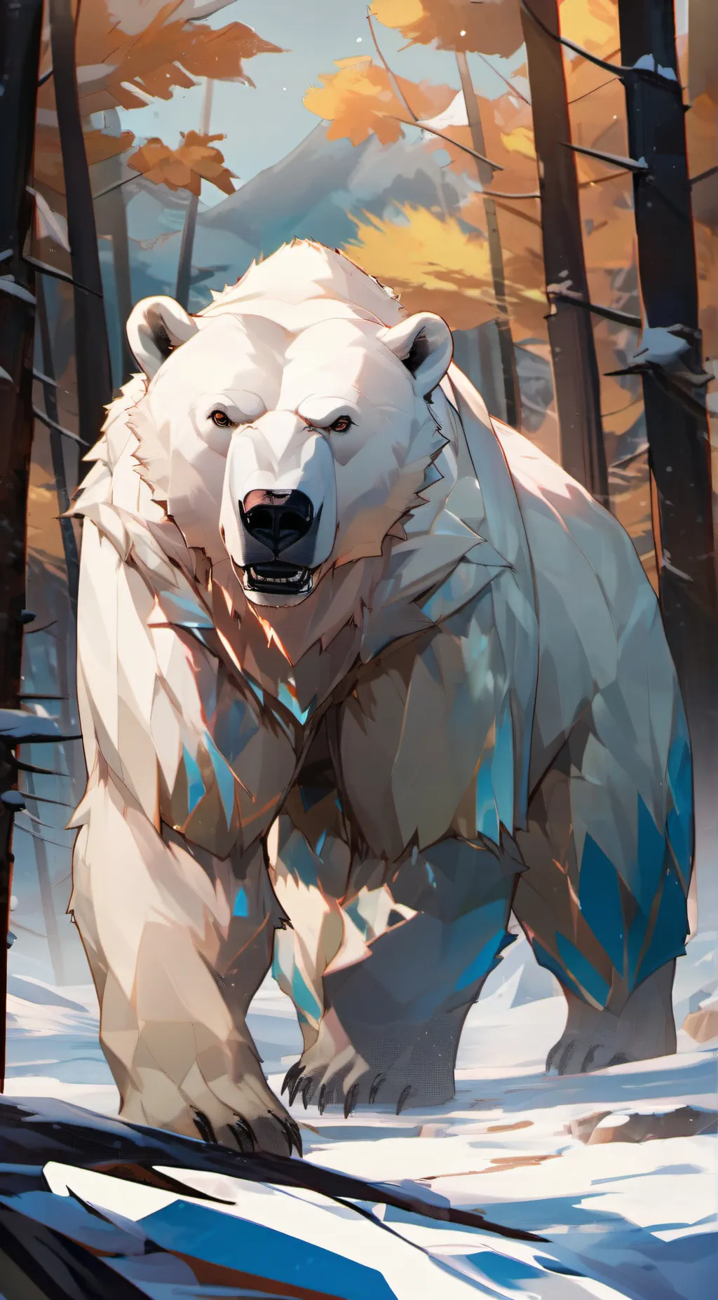 ai character: Polar Bear Attack background