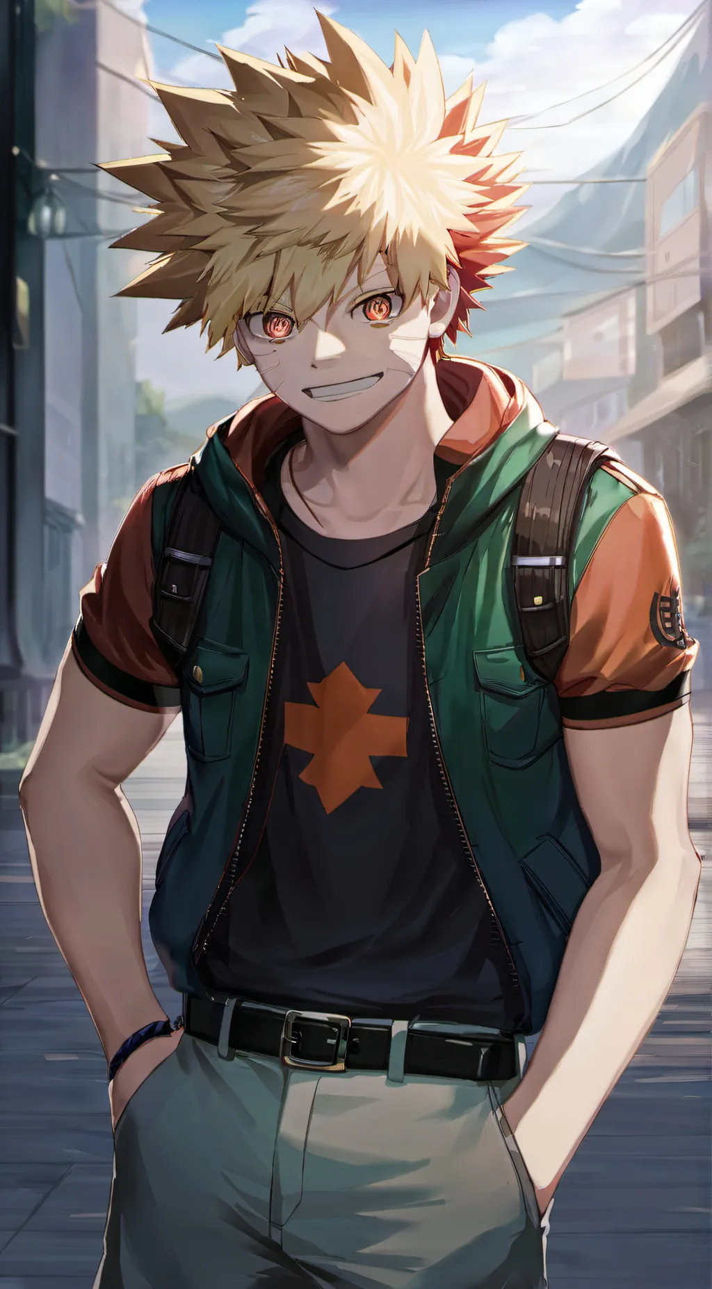 ai character: Bakugo/katsuki background