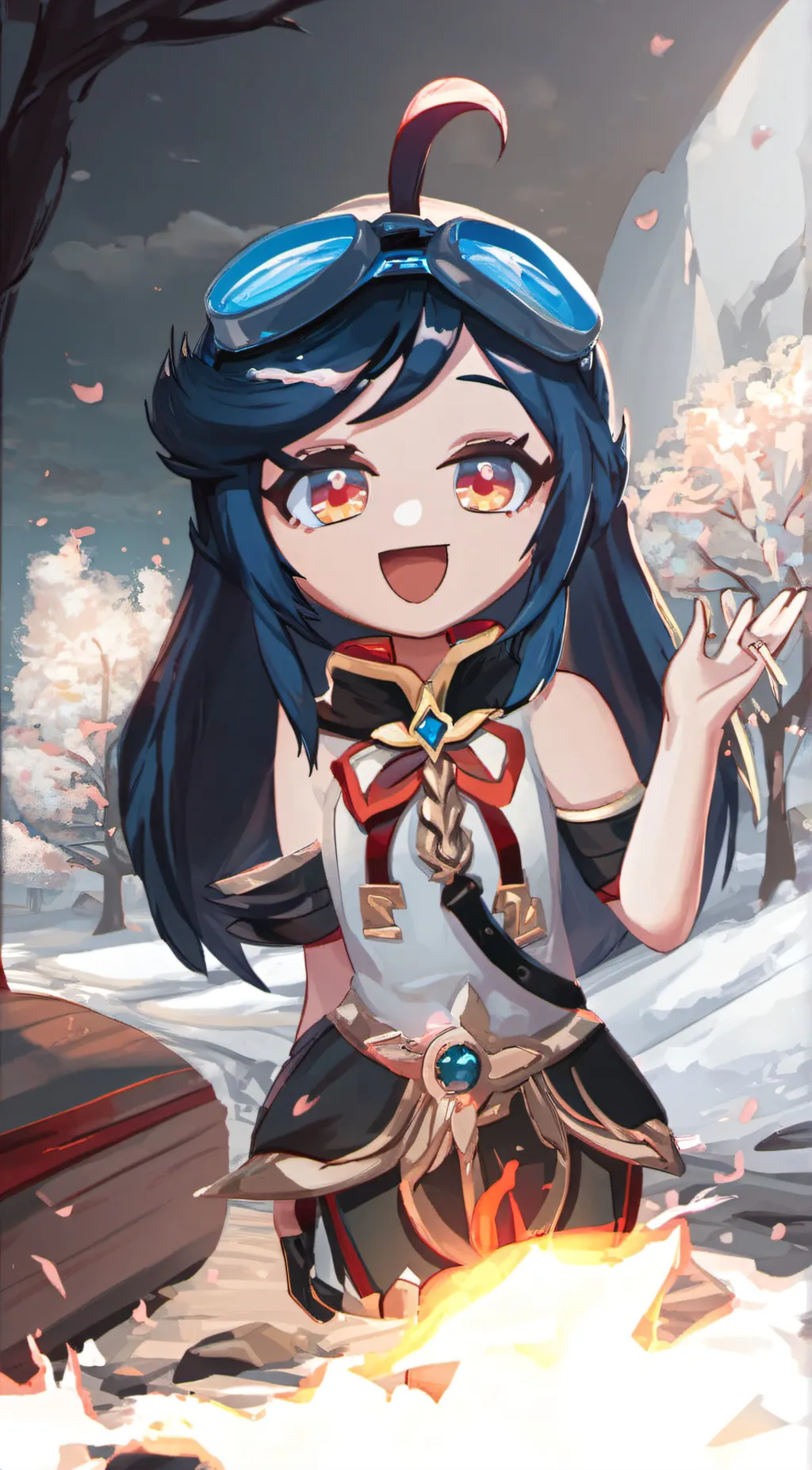 ai character: Amber background