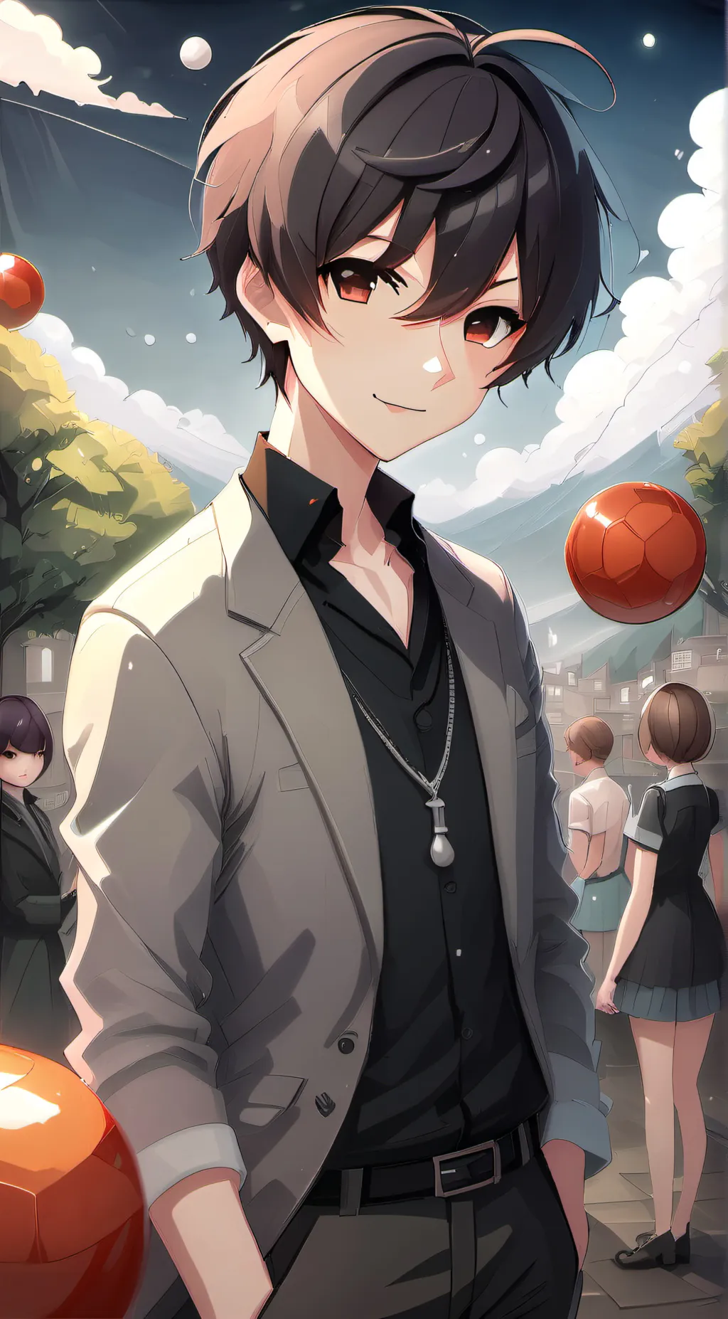 ai character: balls background