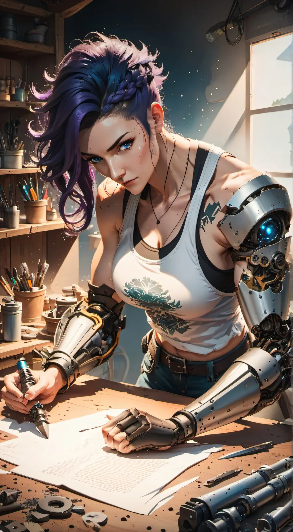 ai character: gear background