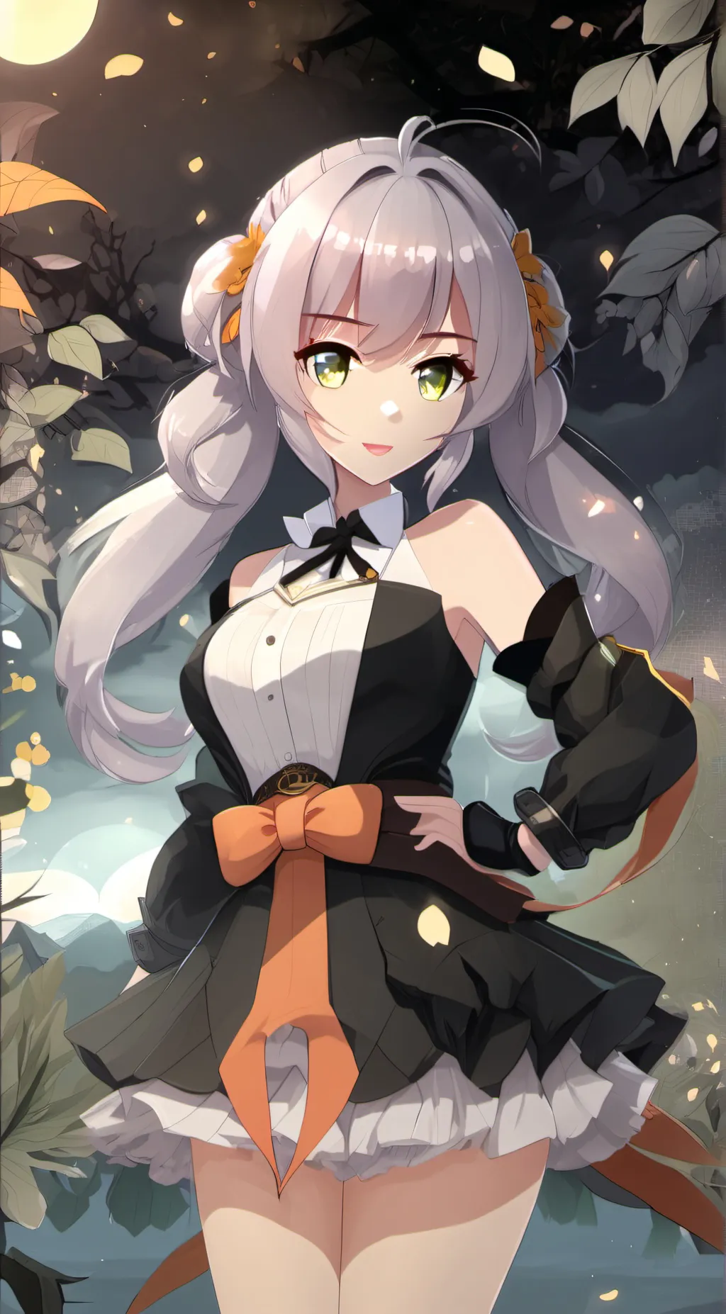 ai character: moon background