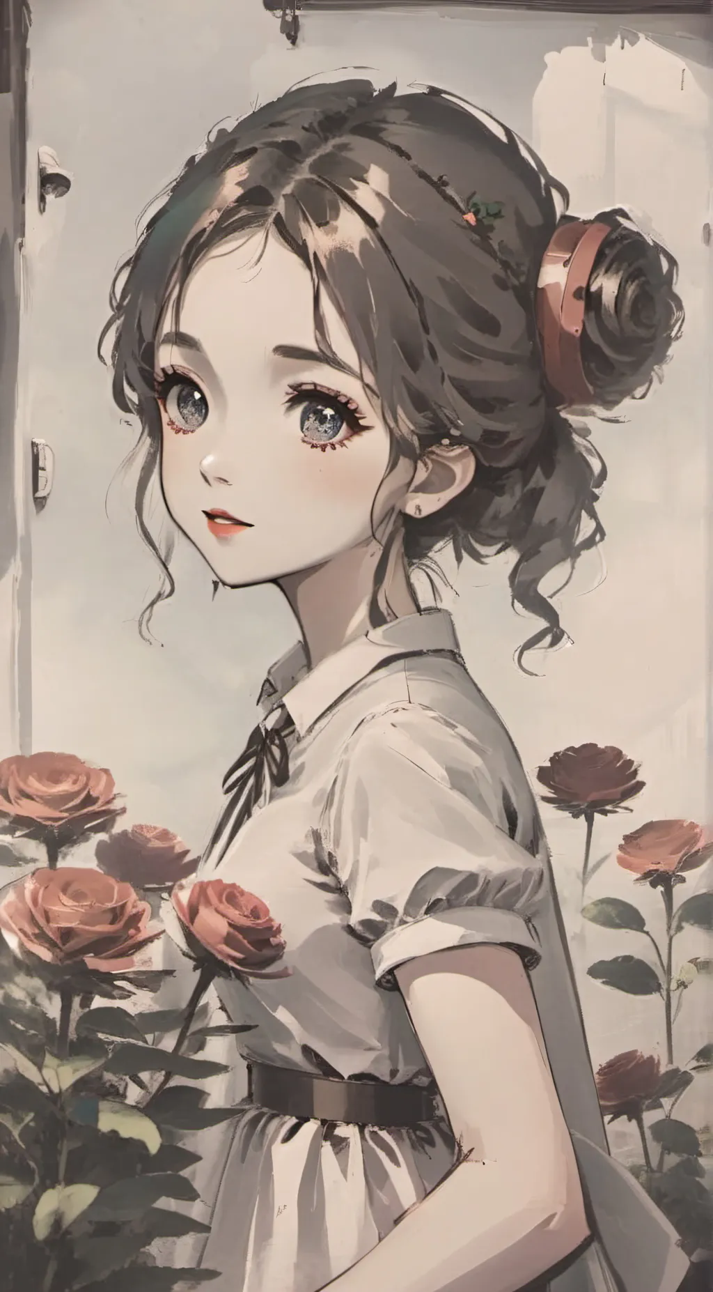 ai character: The photo background